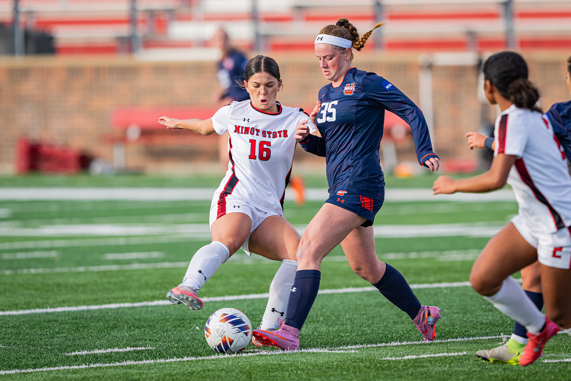 Minot State Soccer vs UMary - Captured at Herb Parker Stadium on Nov 06, 2025 in Minot, North Dakota Photo by Sean Arbaut