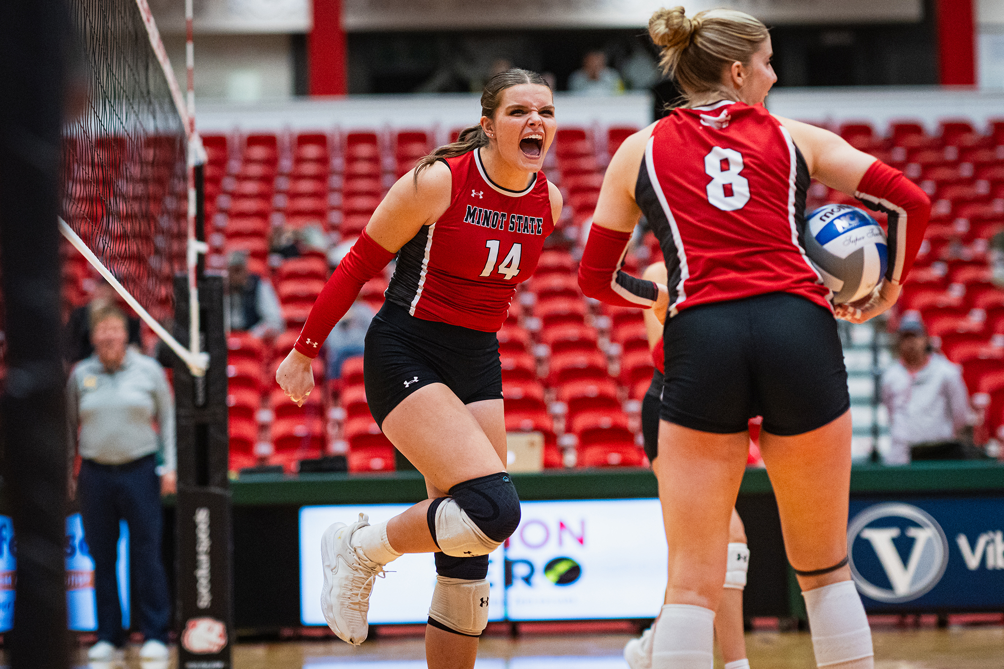 Minot State Volleyball vs Augustana - Captured at MSU Dome on Nov 08, 2025 in Minot, North Dakota Photo by Sean Arbaut