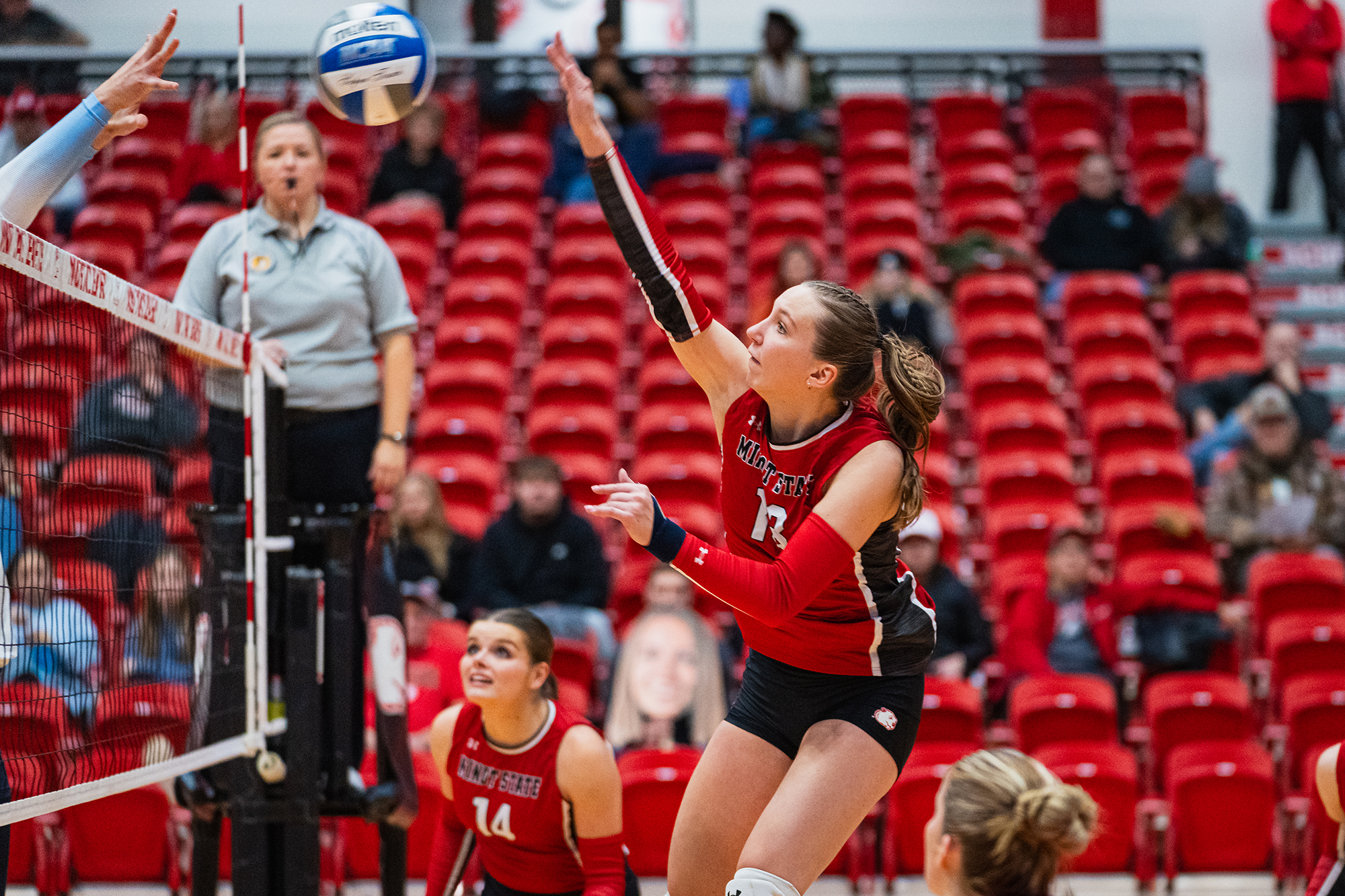 Minot State Volleyball vs Augustana - Captured at MSU Dome on Nov 08, 2025 in Minot, North Dakota Photo by Sean Arbaut