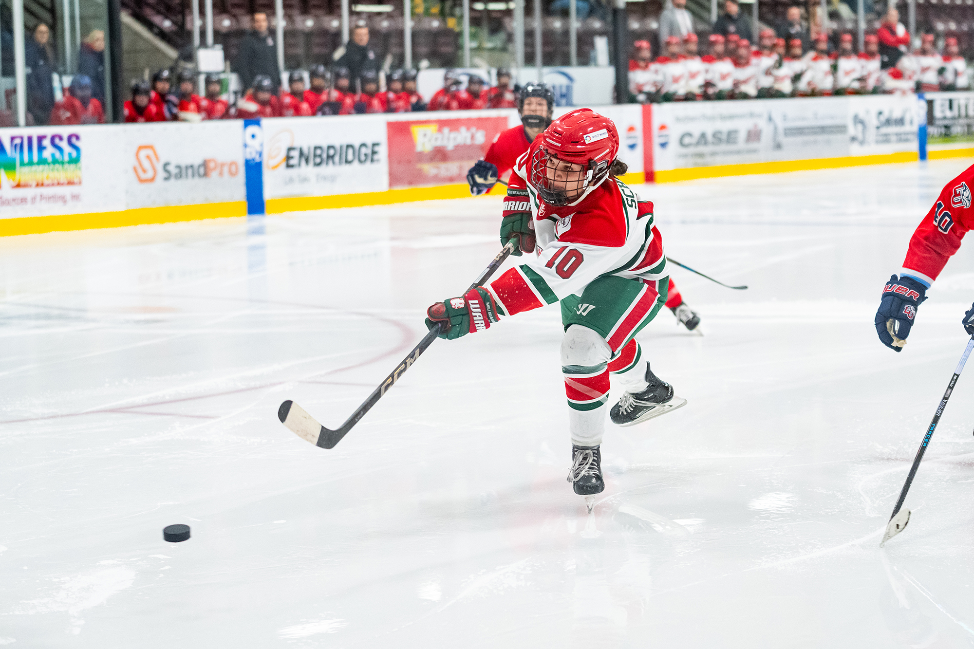 Minot State Women’s Hockey vs Liberty - Captured at Pepsi Rink on Nov 22, 2025 in Minot, North Dakota Photo by Sean Arbaut