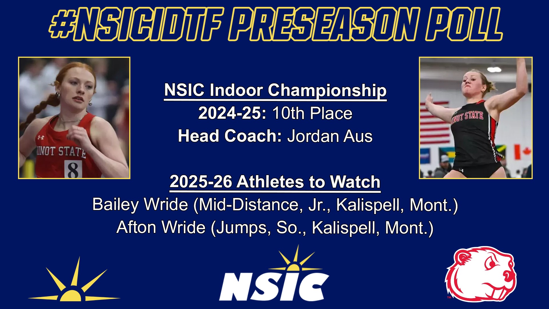 2025-26 NSIC Women’s Indoor Track & Field Preseason Coaches’ Poll 