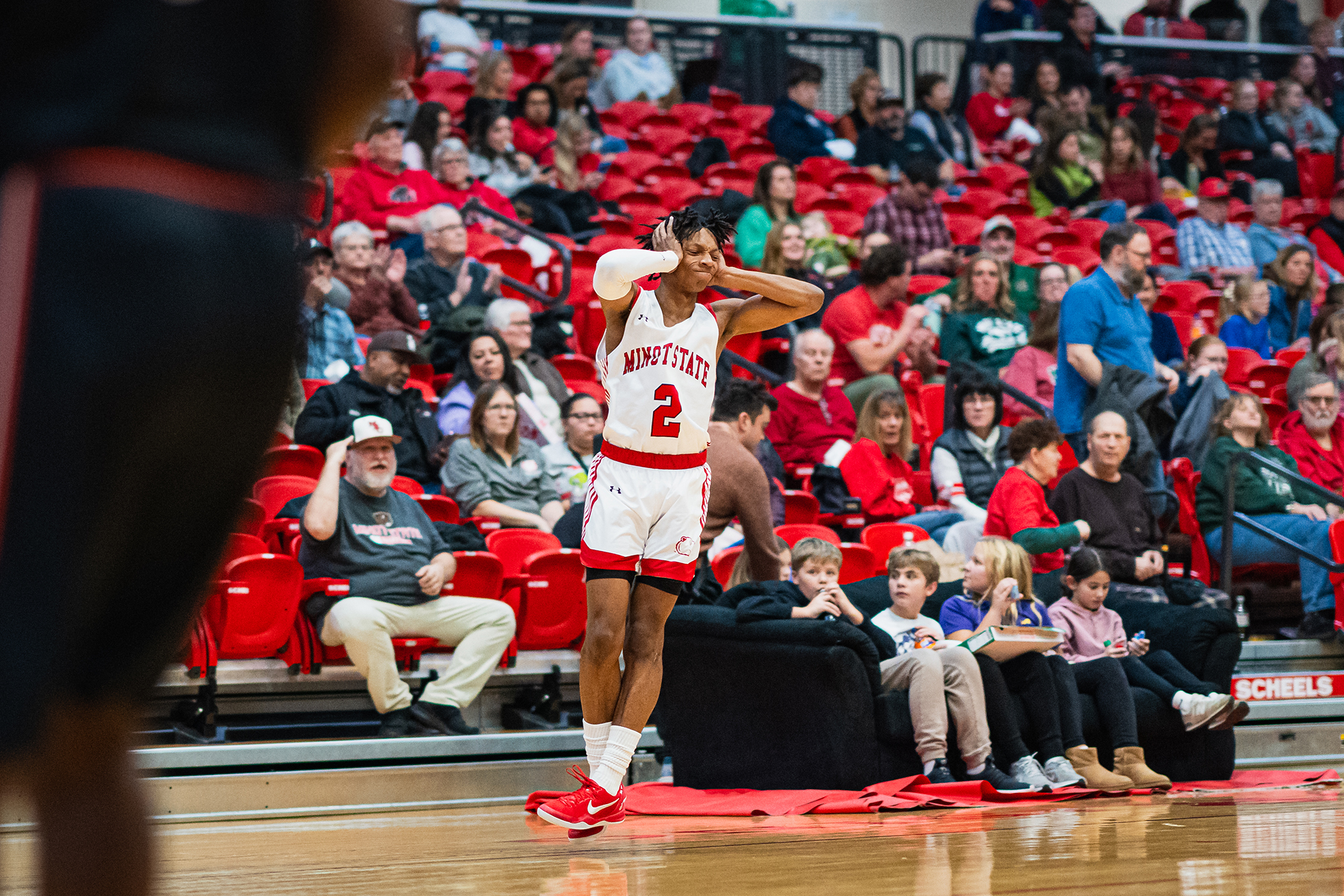 Minot State Men’s Basketball vs Jamestown - Captured at MSU Dome on Dec 04, 2025 in Minot, North Dakota Photo by Sean Arbaut