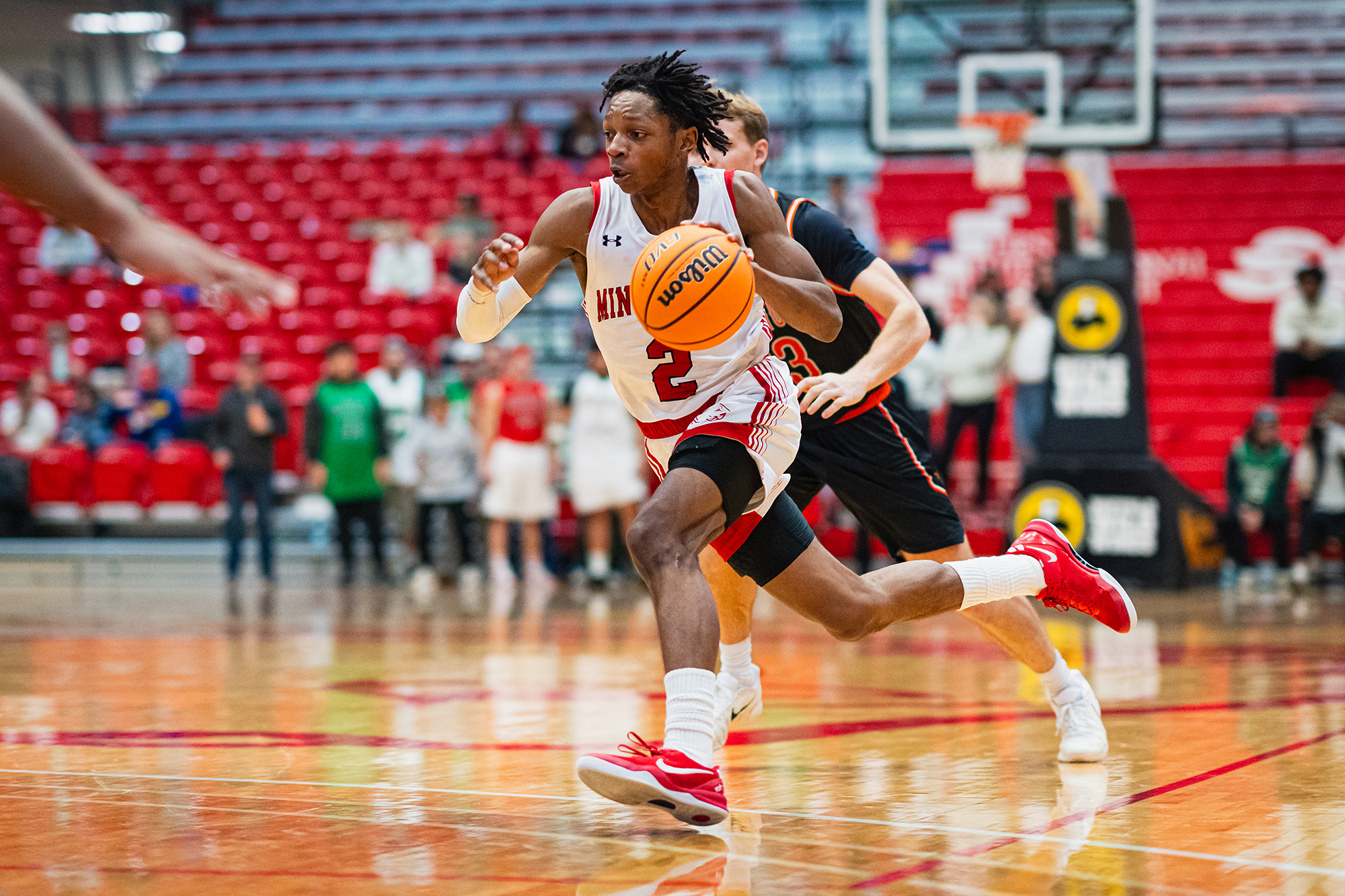 Minot State Men’s Basketball vs Jamestown - Captured at MSU Dome on Dec 04, 2025 in Minot, North Dakota Photo by Sean Arbaut
