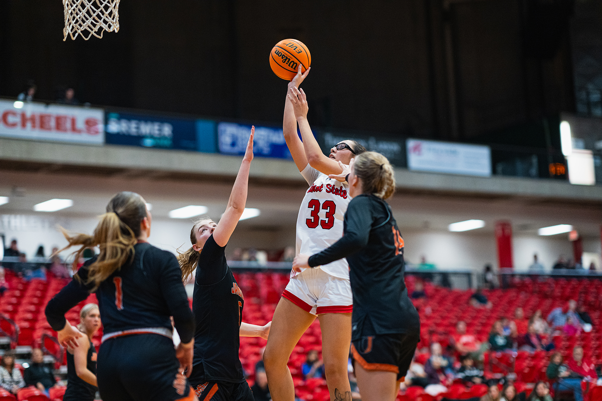 Minot State Women’s Basketball vs Jamestown - Captured at MSU Dome on Dec 04, 2025 in Minot, North Dakota Photo by Sean Arbaut