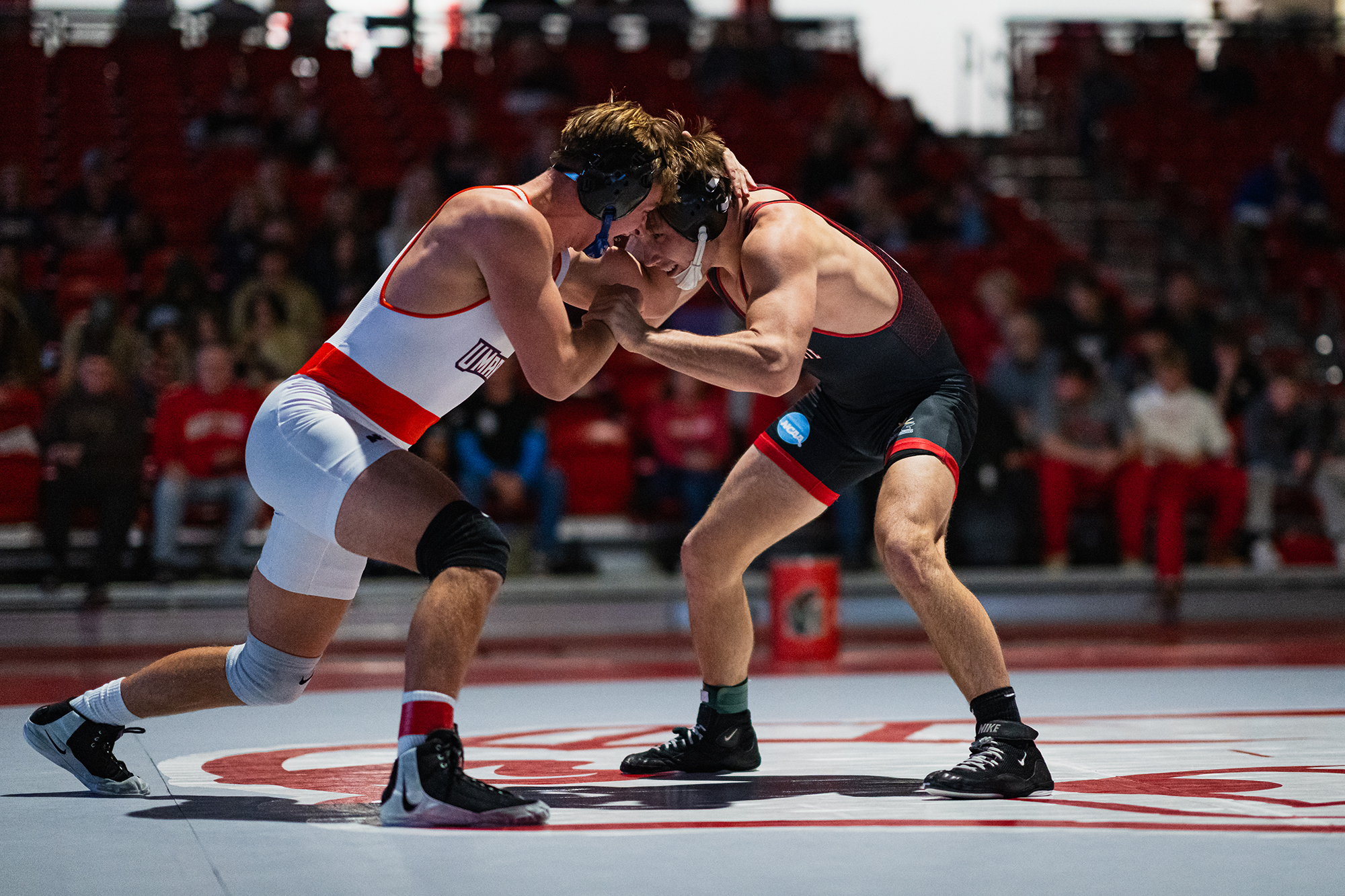 Minot State Men’s Wrestling vs UMary - Captured at MSU Dome on Dec 05, 2025 in Minot, North Dakota Photo by Sean Arbaut