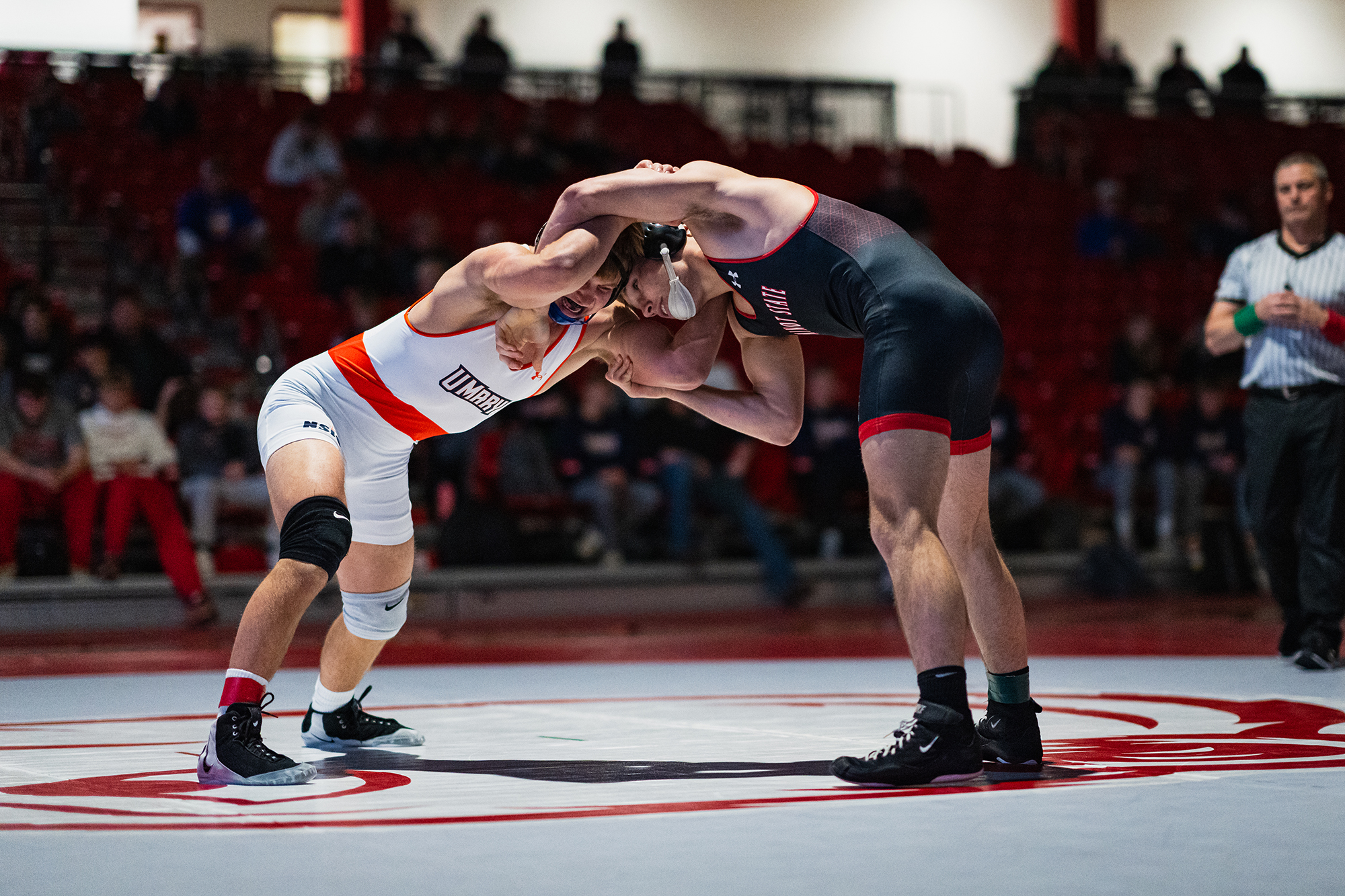 Minot State Men’s Wrestling vs UMary - Captured at MSU Dome on Dec 05, 2025 in Minot, North Dakota Photo by Sean Arbaut