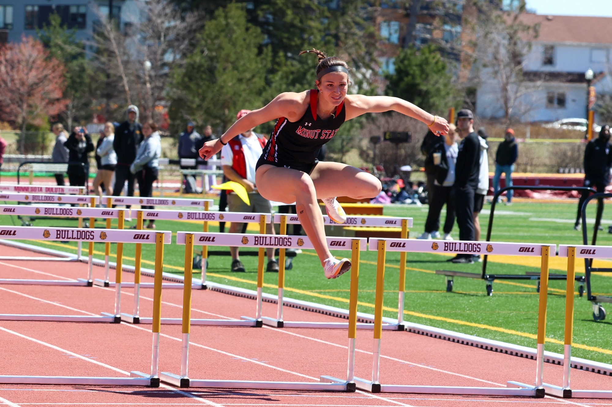 Kaydee Boyce hurdles at NSIC