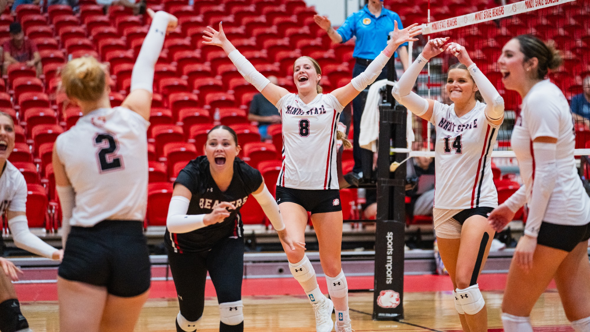 Minot State Volleyball vs University of Manitoba  - Captured at MSU Dome on Sep 11, 2025 in Minot, North Dakota Photo by Sean Arbaut