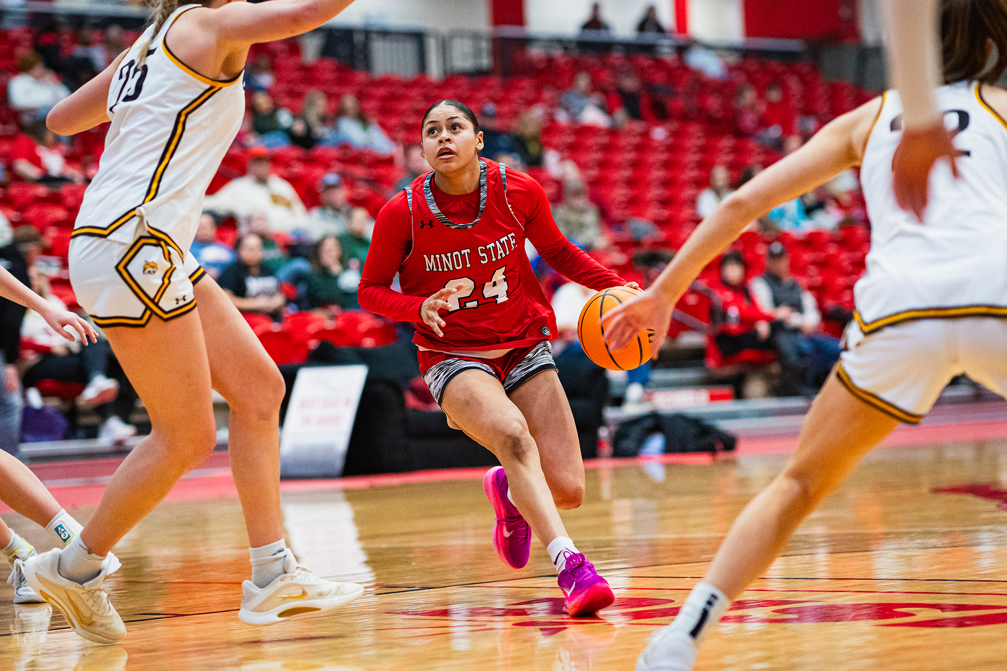 Minot State Women’s Basketball vs WSC - Captured at MSU Dome on Jan 24, 2026 in Minot, North Dakota Photo by Sean Arbaut