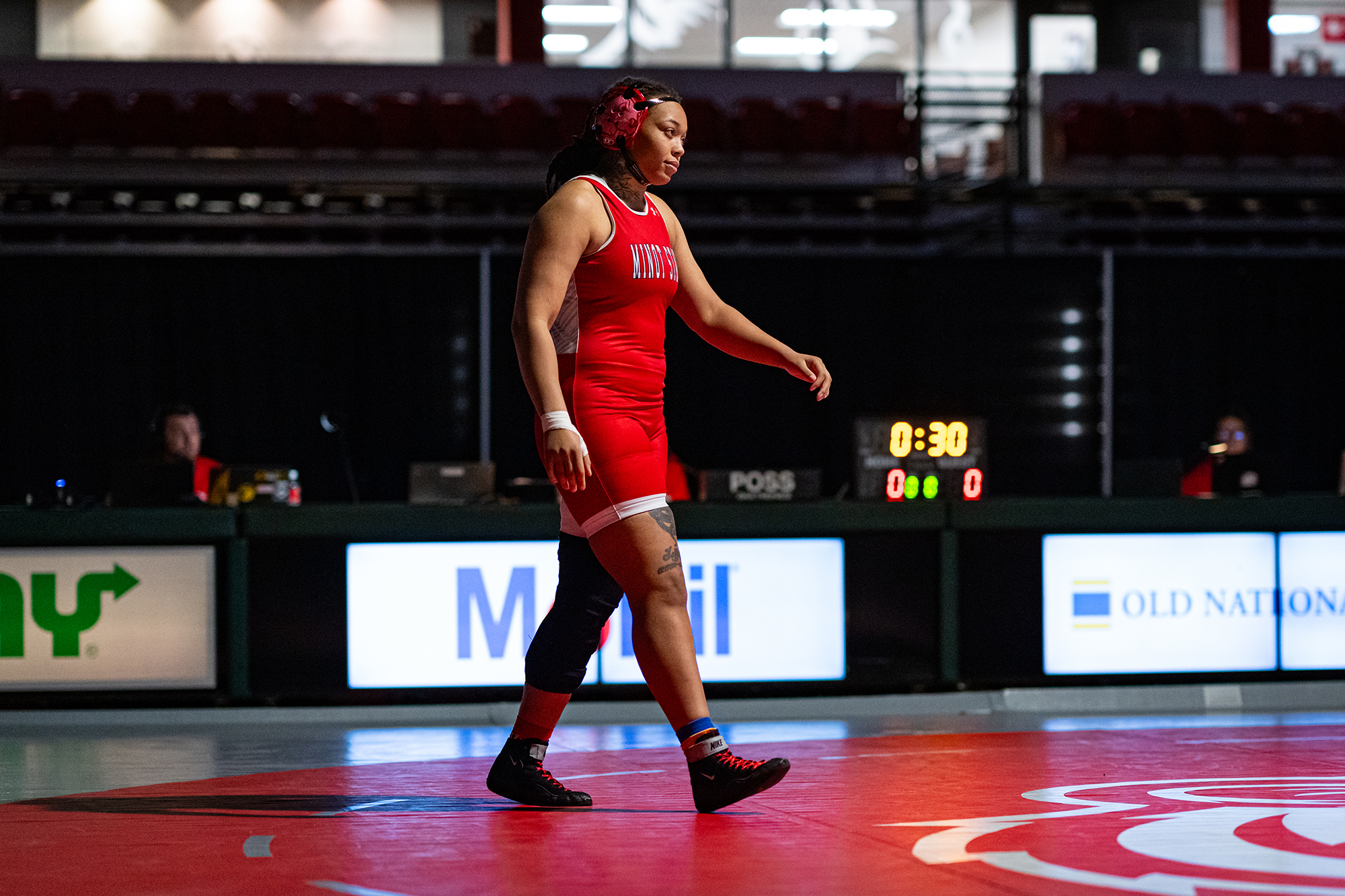 Minot State Women’s Wrestling vs DSU - Captured at MSU Dome on Jan 25, 2026 in Minot, North Dakota Photo by Sean Arbaut