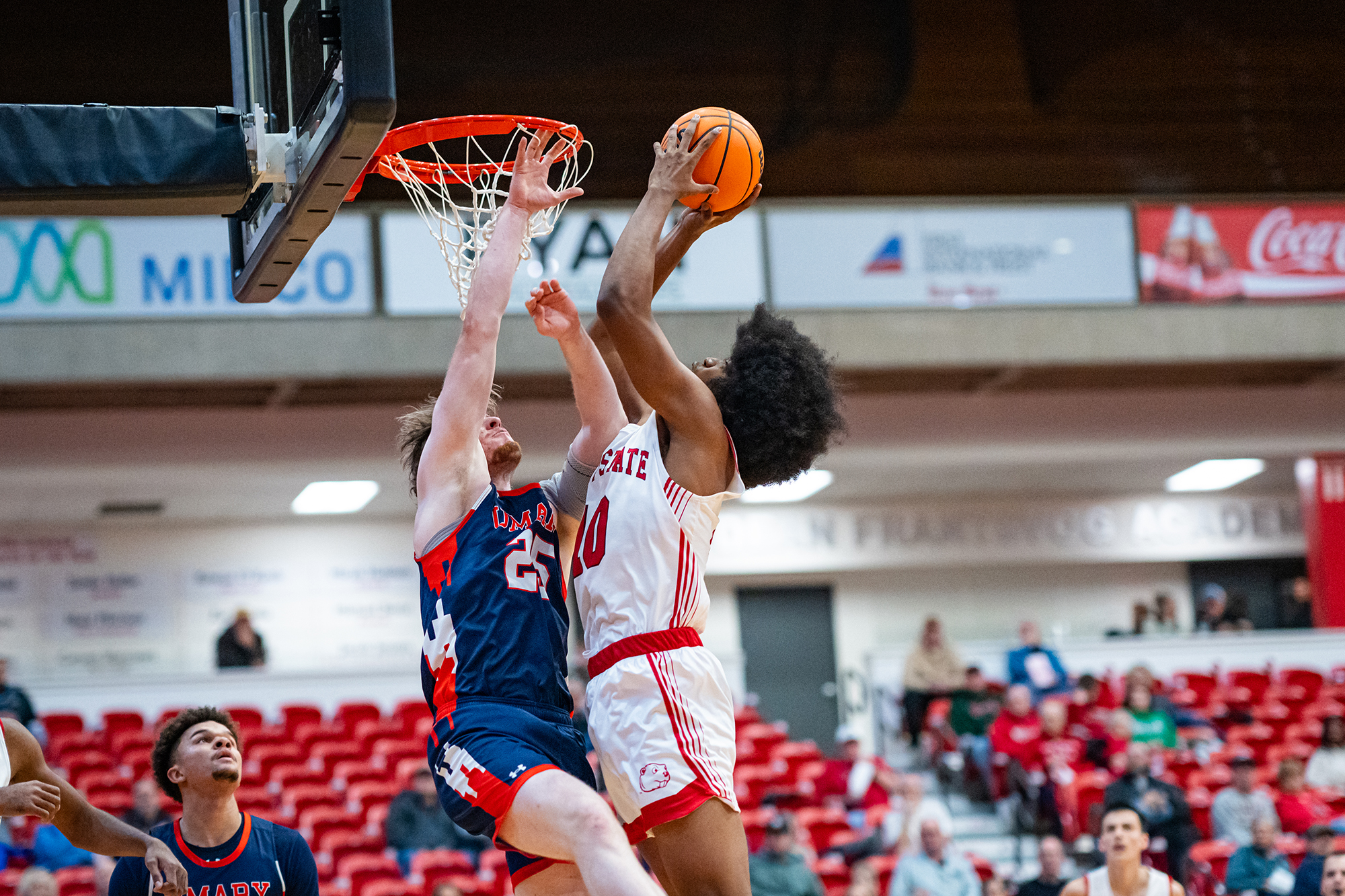 Minot State Men’s Basketball vs UMary - Captured at MSU Dome on Jan 03, 2026 in Minot, North Dakota Photo by Sean Arbaut