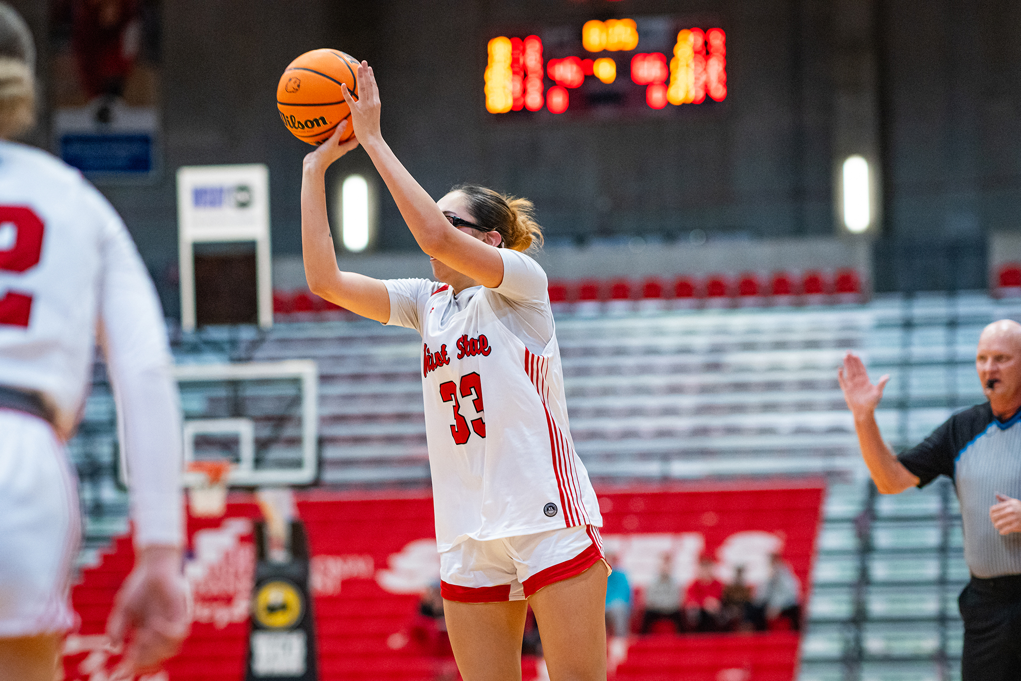 Minot State Women’s Basketball vs UMary - Captured at MSU Dome on Jan 03, 2026 in Minot, North Dakota Photo by Sean Arbaut