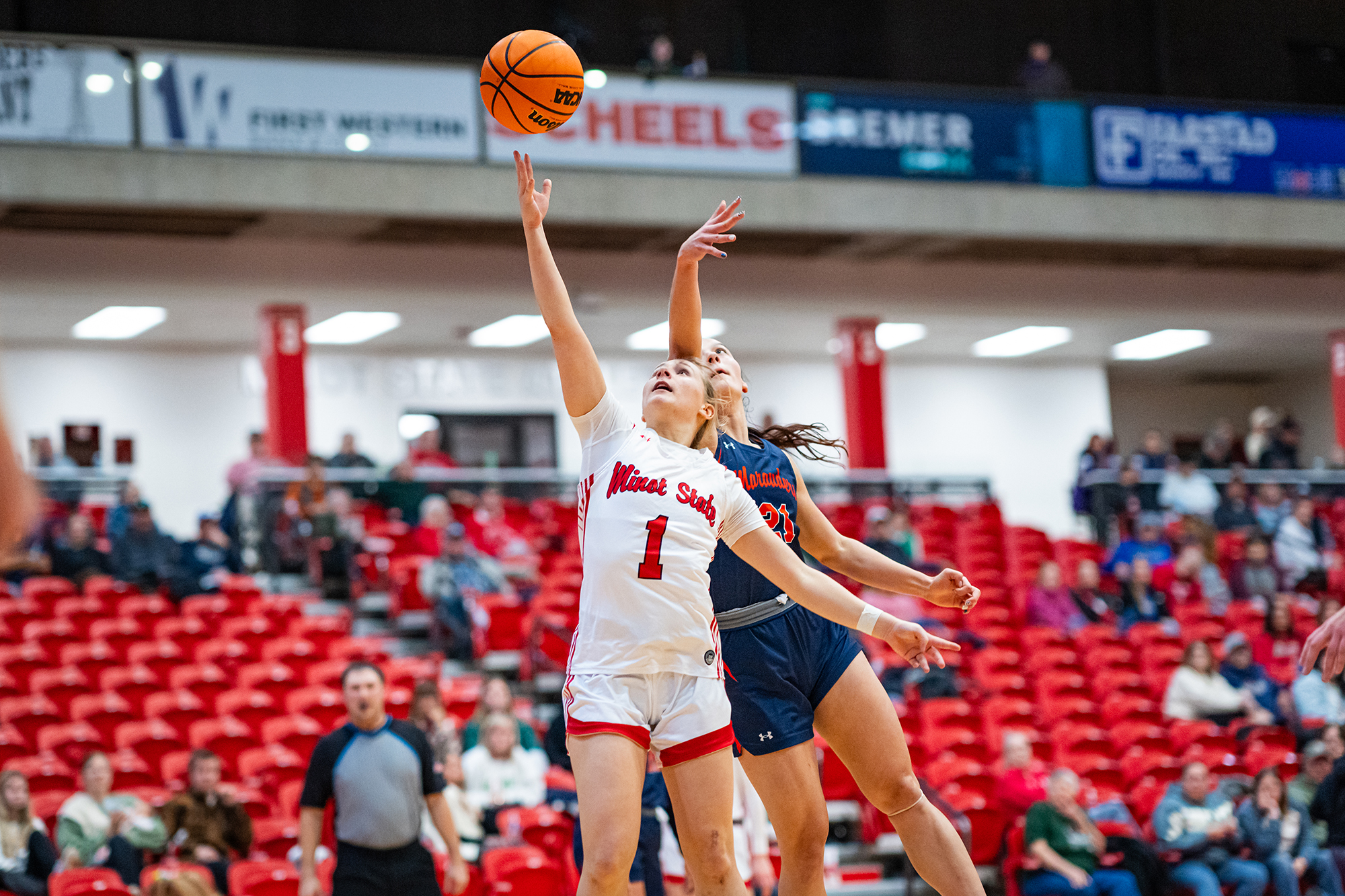 Minot State Women’s Basketball vs UMary - Captured at MSU Dome on Jan 03, 2026 in Minot, North Dakota Photo by Sean Arbaut