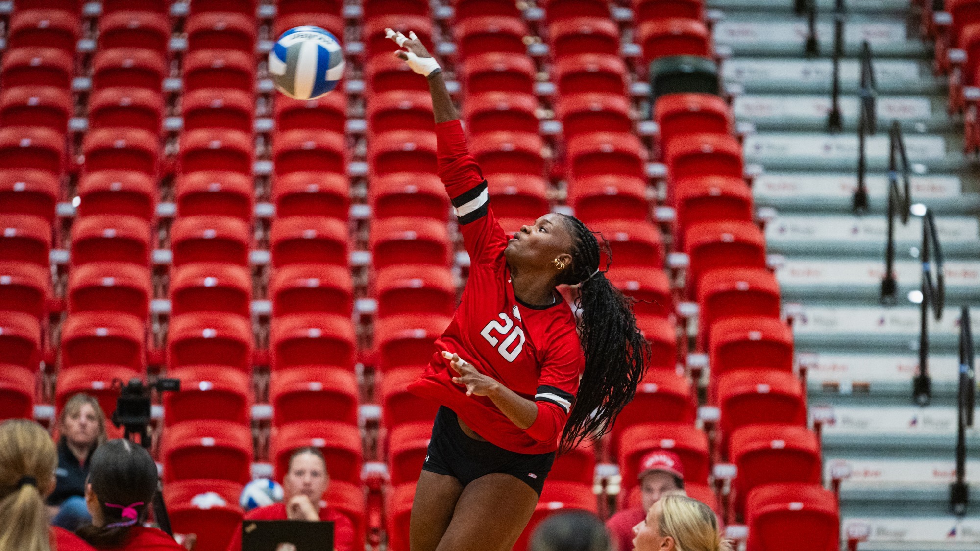 Jasmin Bell hitting against SMSU  