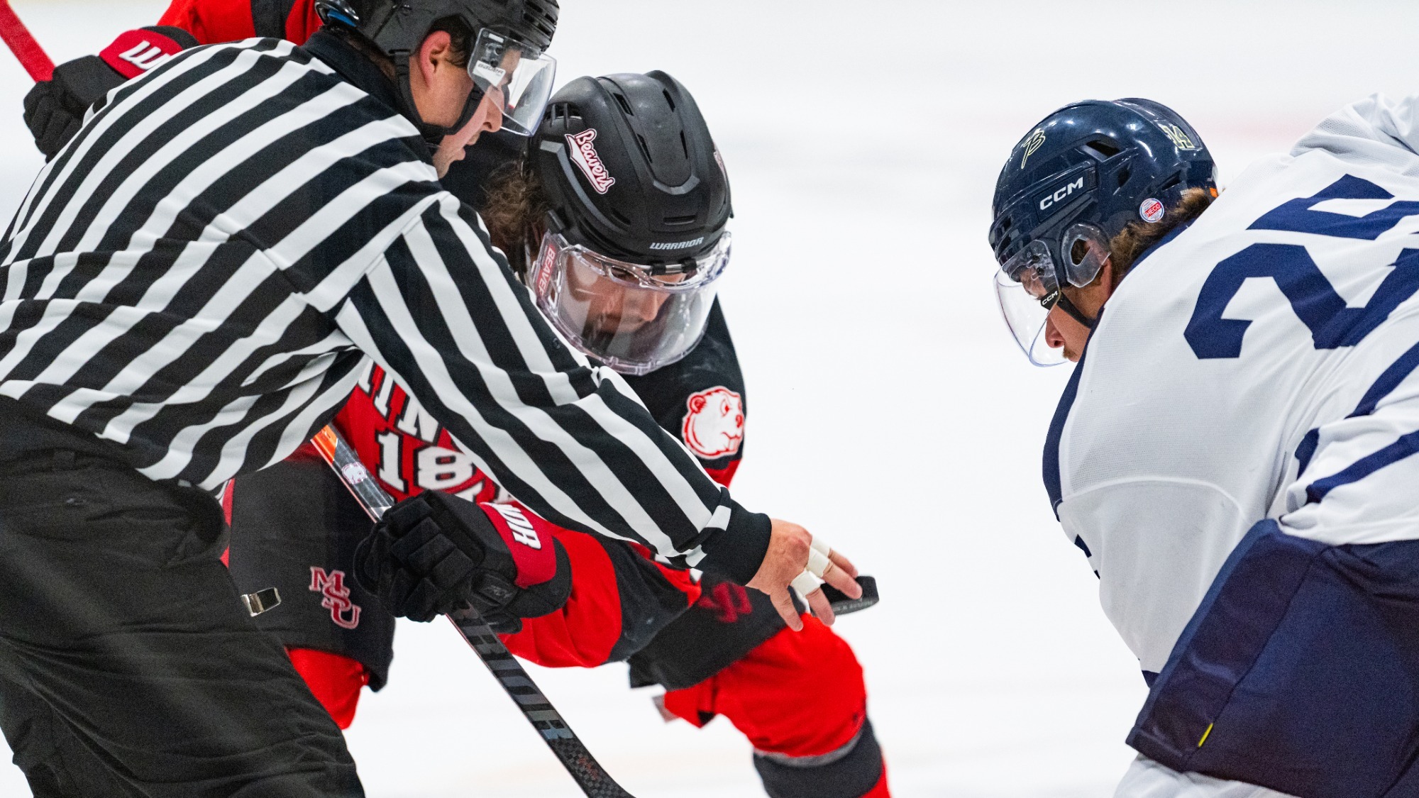 Minot State faceoff against Briercrest