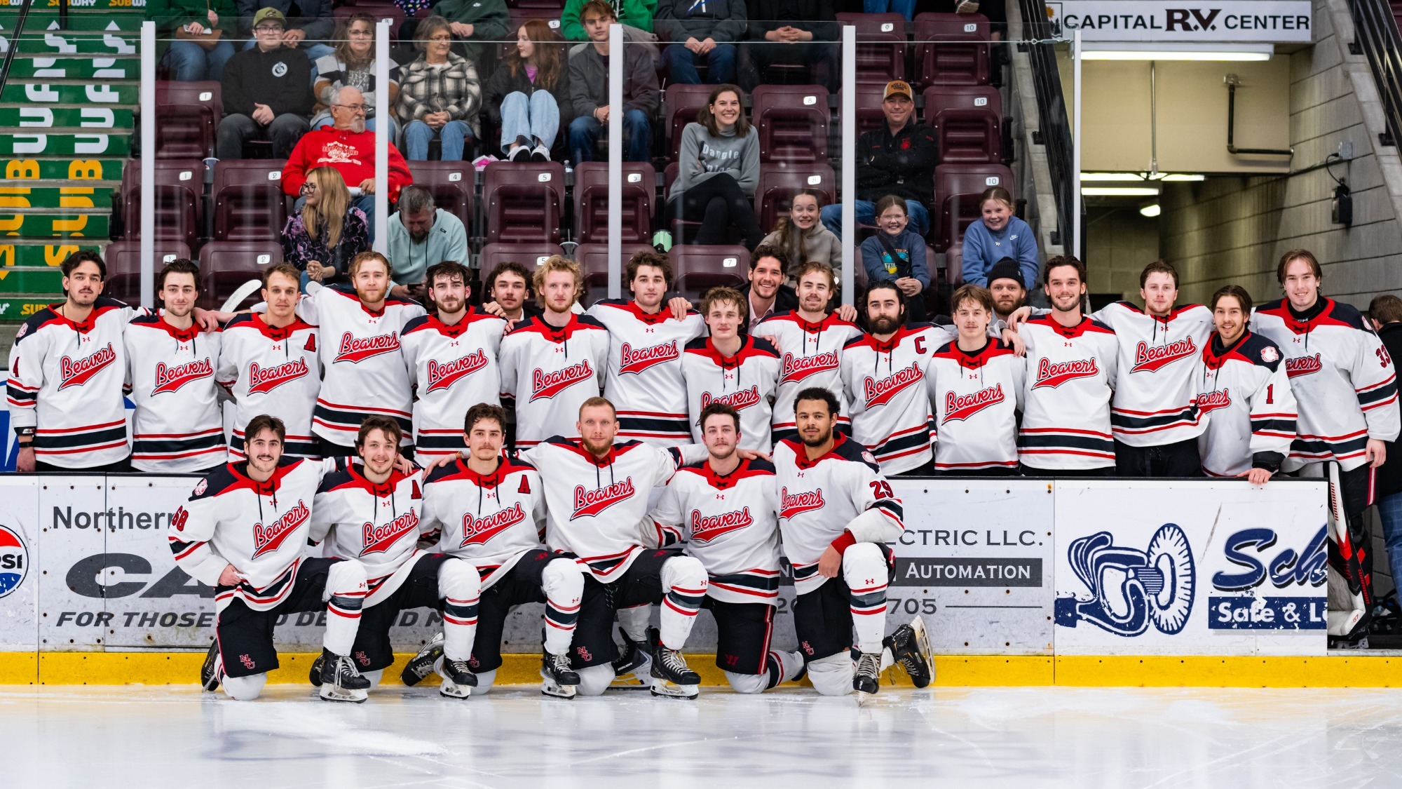 Minot State men's hockey senior day 