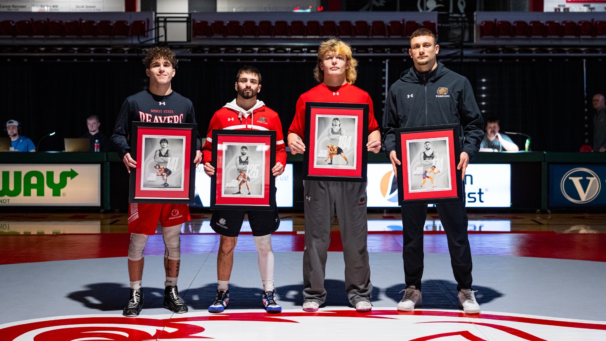 Minot State Men’s Wrestling seniors vs USF