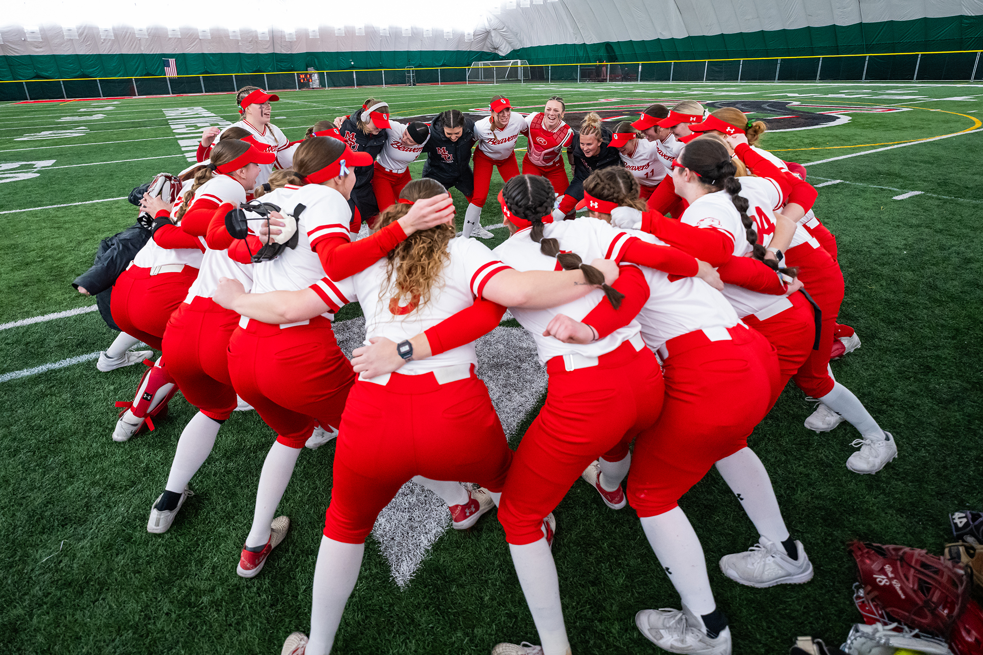 Minot State Softball vs MSUBCaptured at Air Supported Dome on 2026, Jan  30 By Sean Arbaut - Arbaut Photography LLC