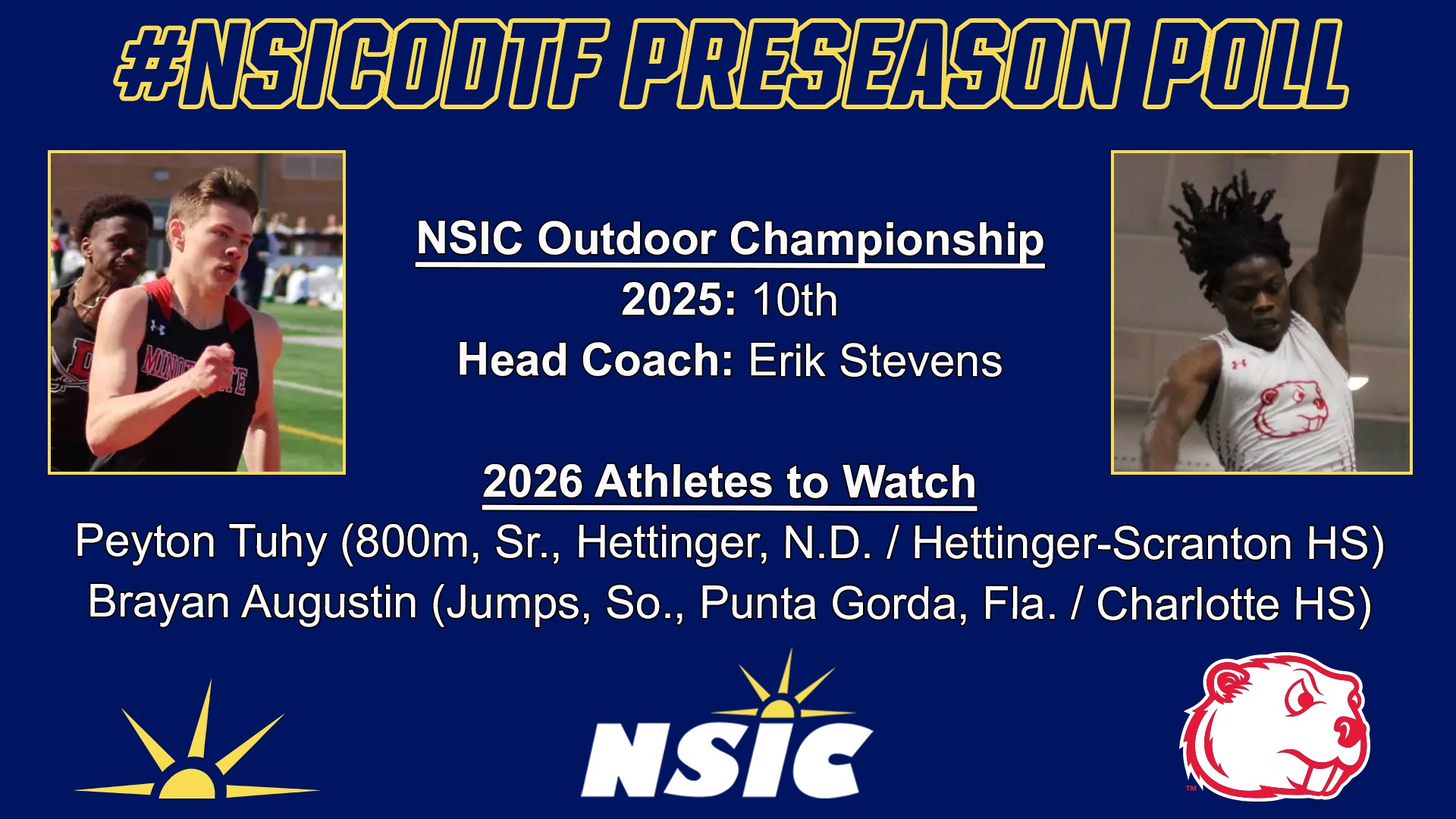 NSIC preseason outdoor track and field poll 2026