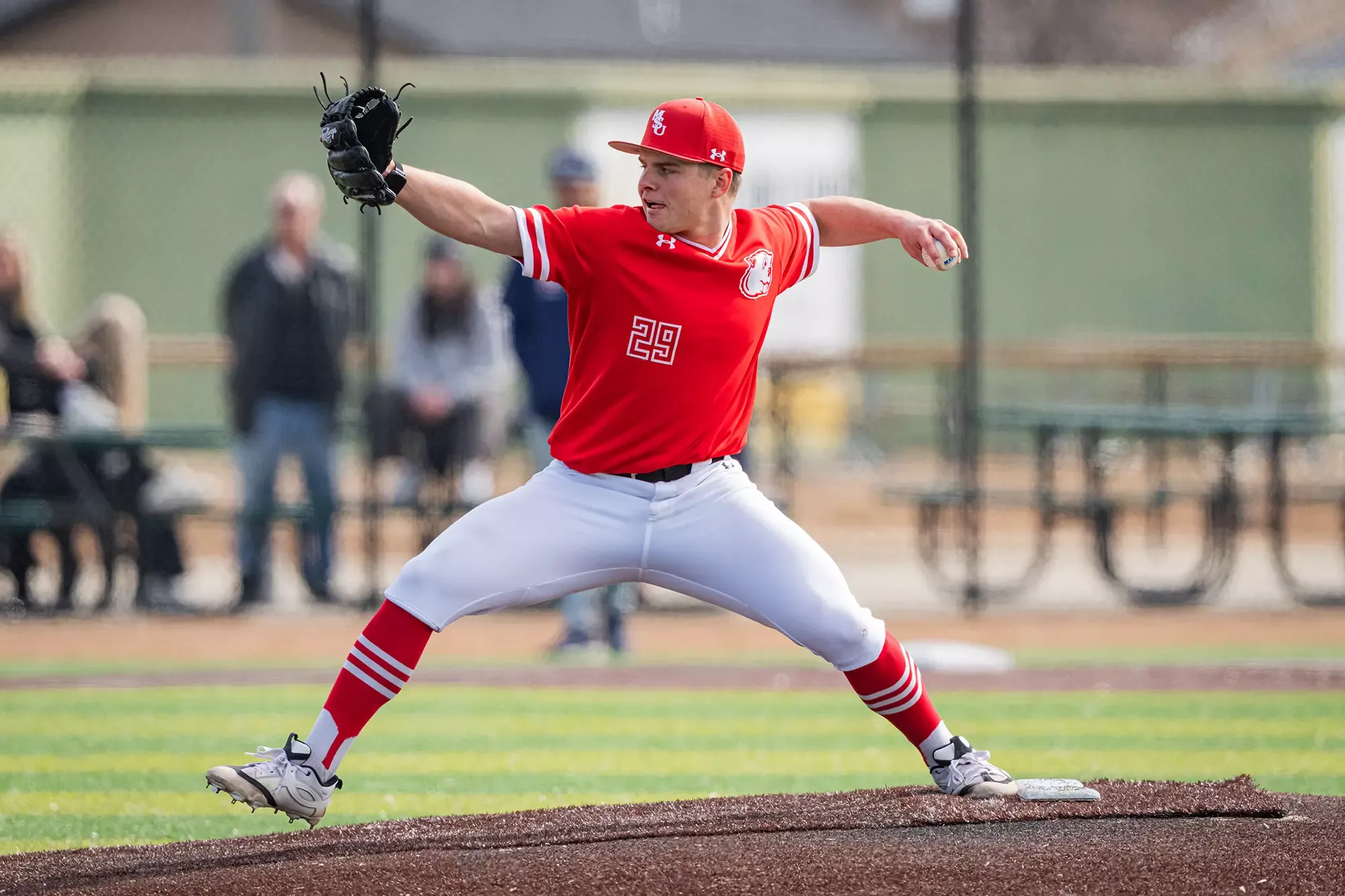 Wyatt Anicker pitching