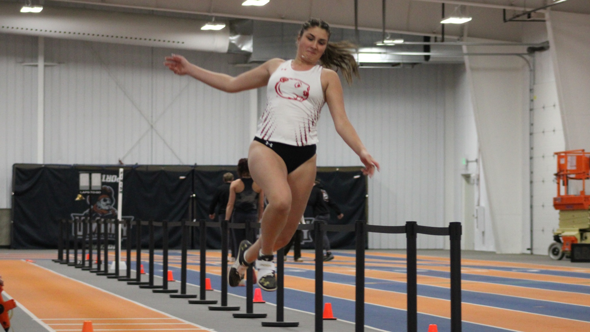 Ava Ruthven competes at Marauders Indoor Opener