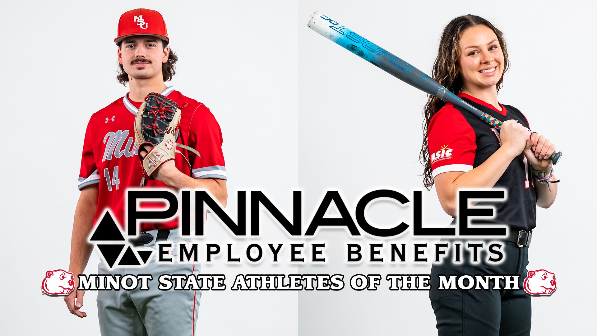 Minot State Pinnacle Employee Benefits Athletes of the Month for March