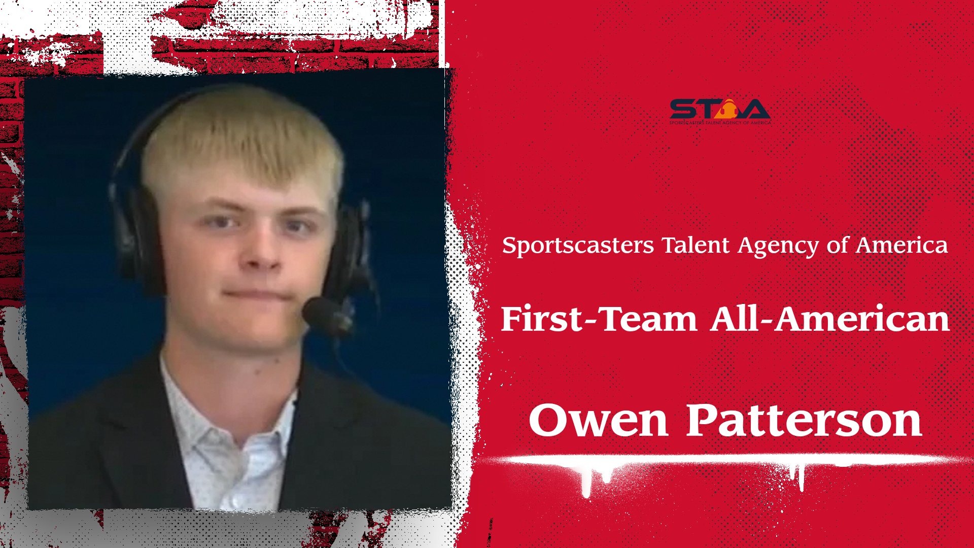 Owen Patterson 1st Team All-American Broadcaster