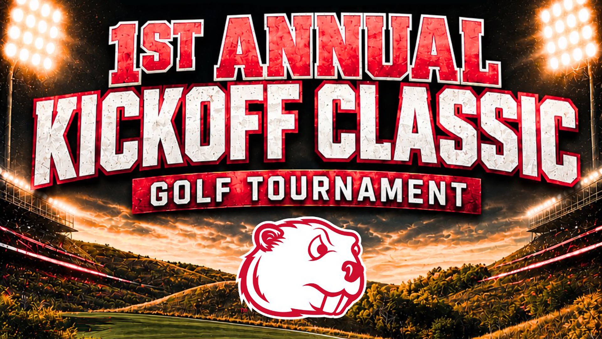 Football golf fundraiser ad for website