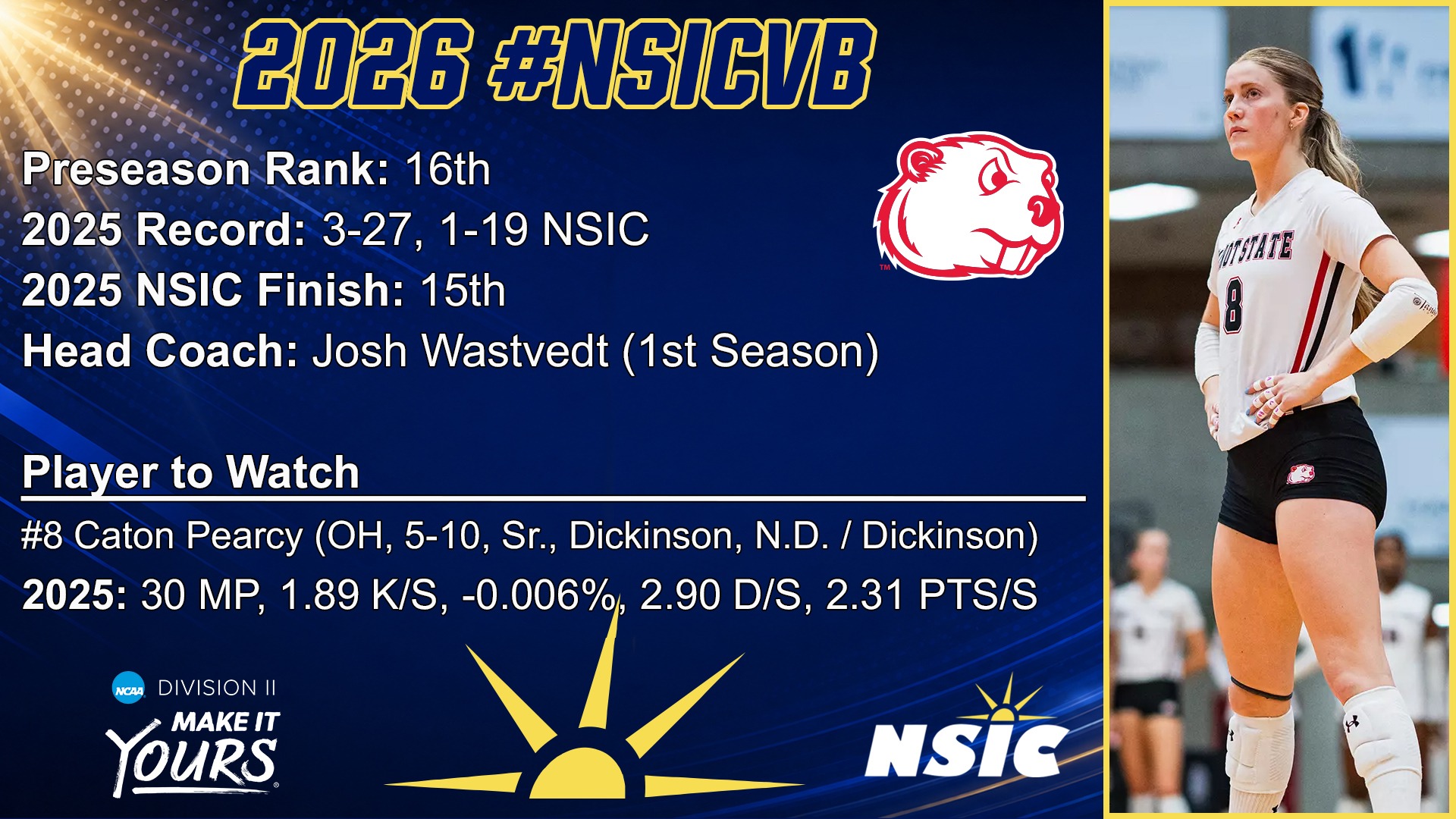 NSIC preseason volleyball graphic
