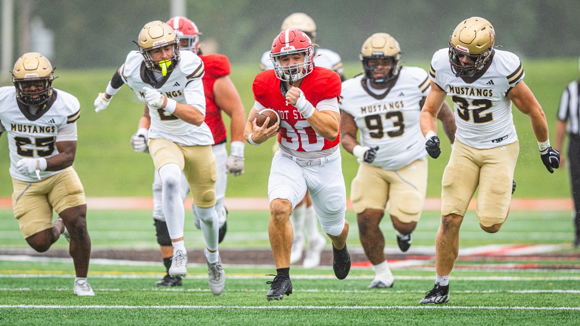 Jaden Fox running the ball vs SMSU