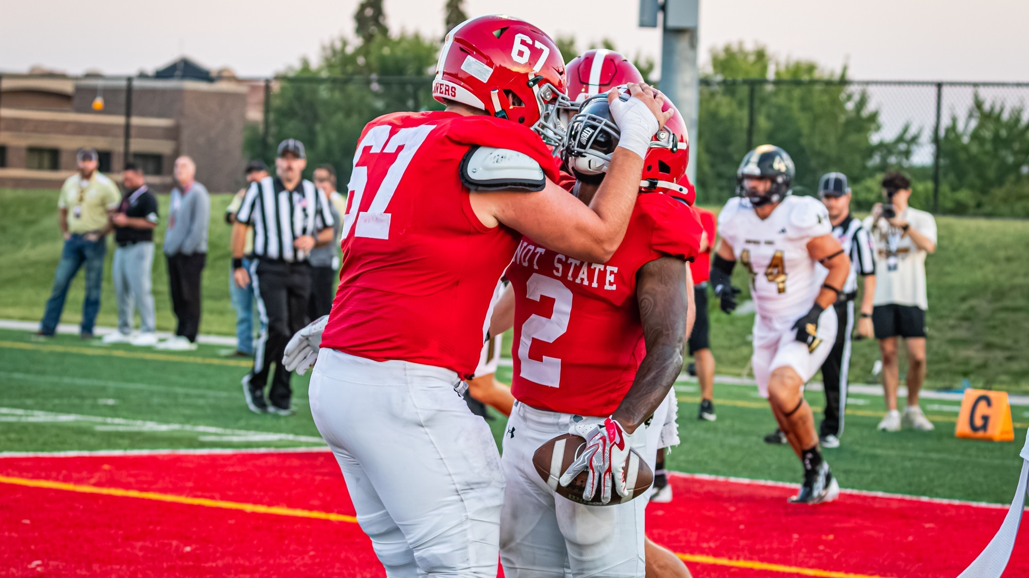 Minot State Football Touchdown Celebration against Emporia State