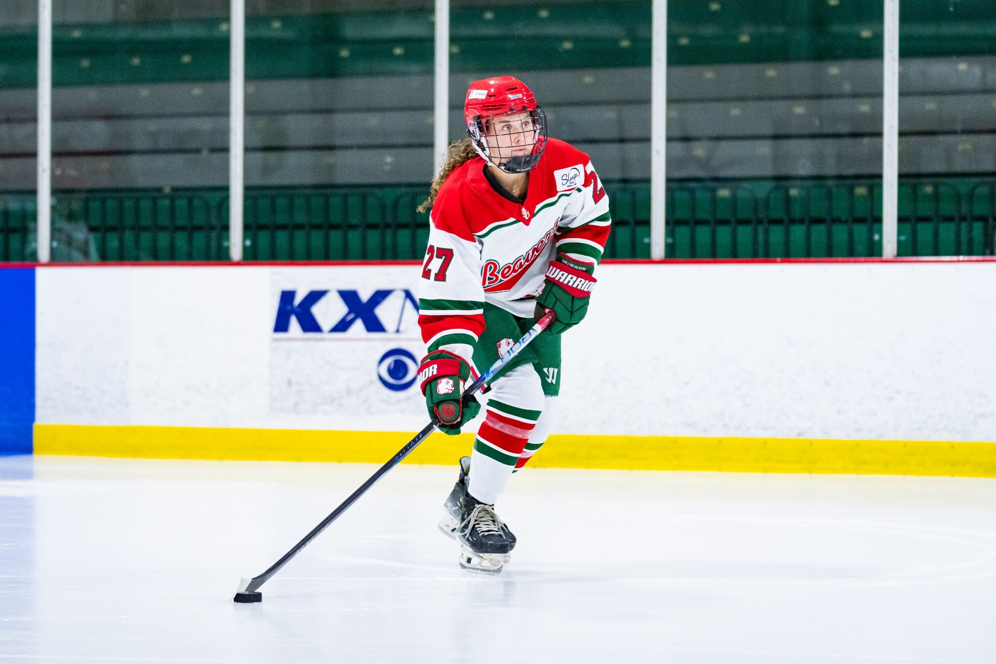 Jade Olszewski with puck preseason