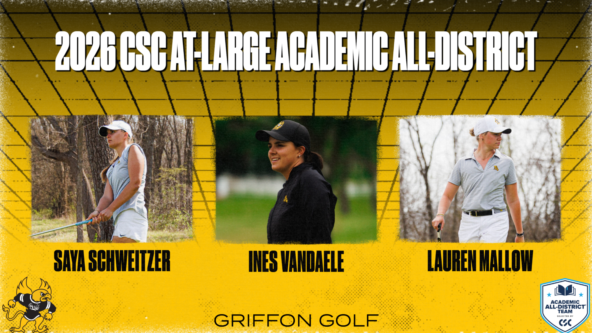 golf CSC Academic All-District® At-Large Team Honors