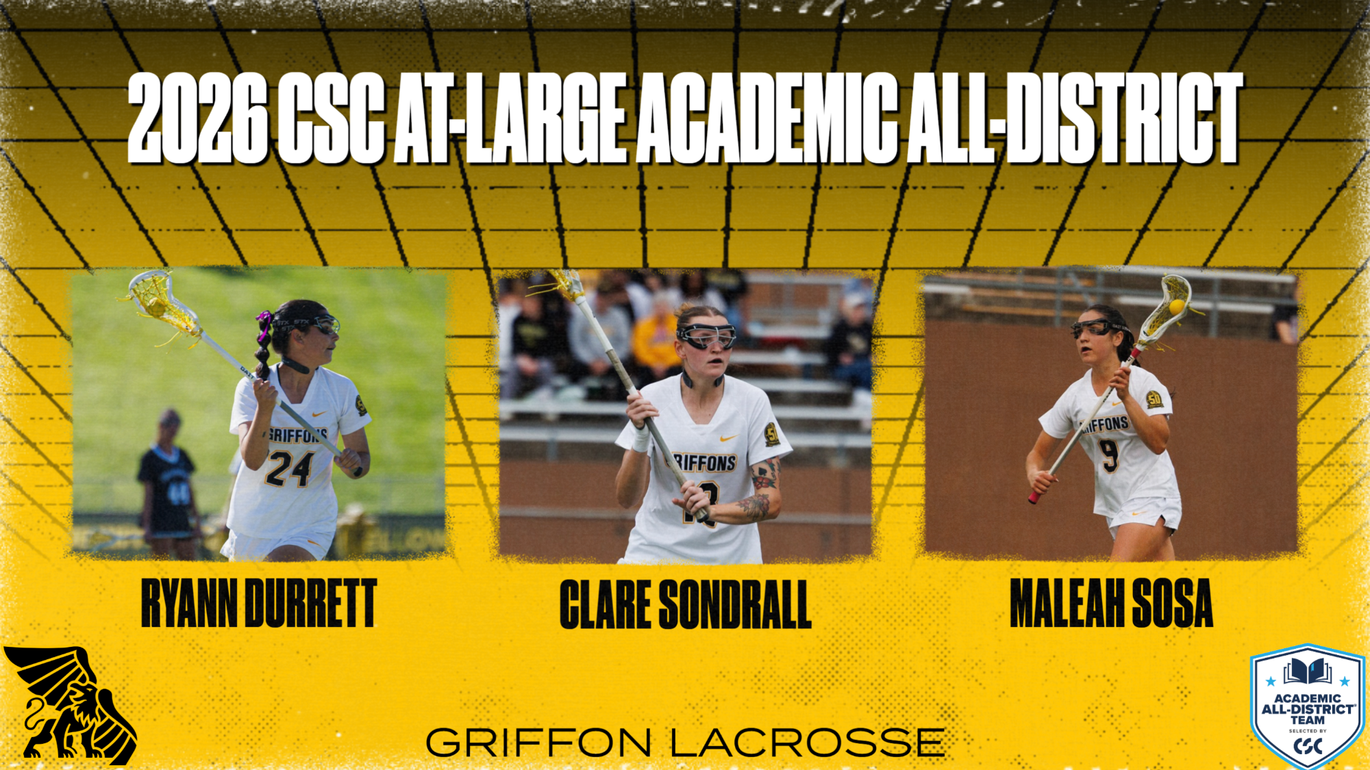 LAX 2026 CSC At-Large Academic All-District