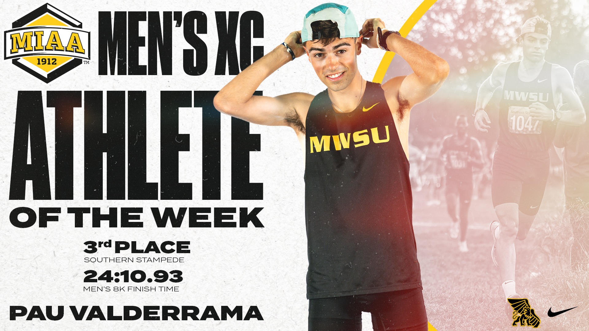 Pau Valderrama was named the MIAA Men’s Cross Country Athlete of the Week