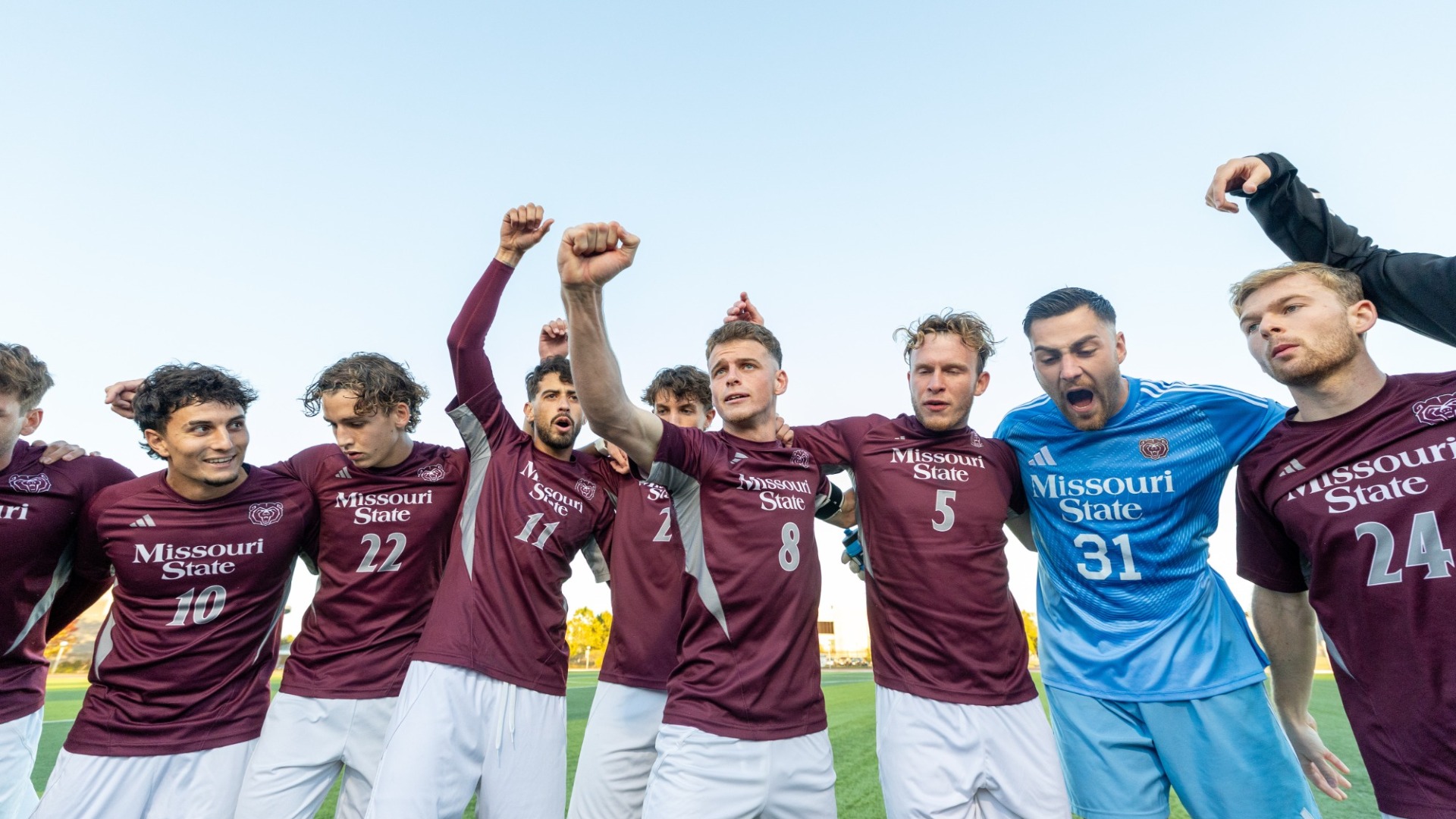 Men's Soccer Team Huddle