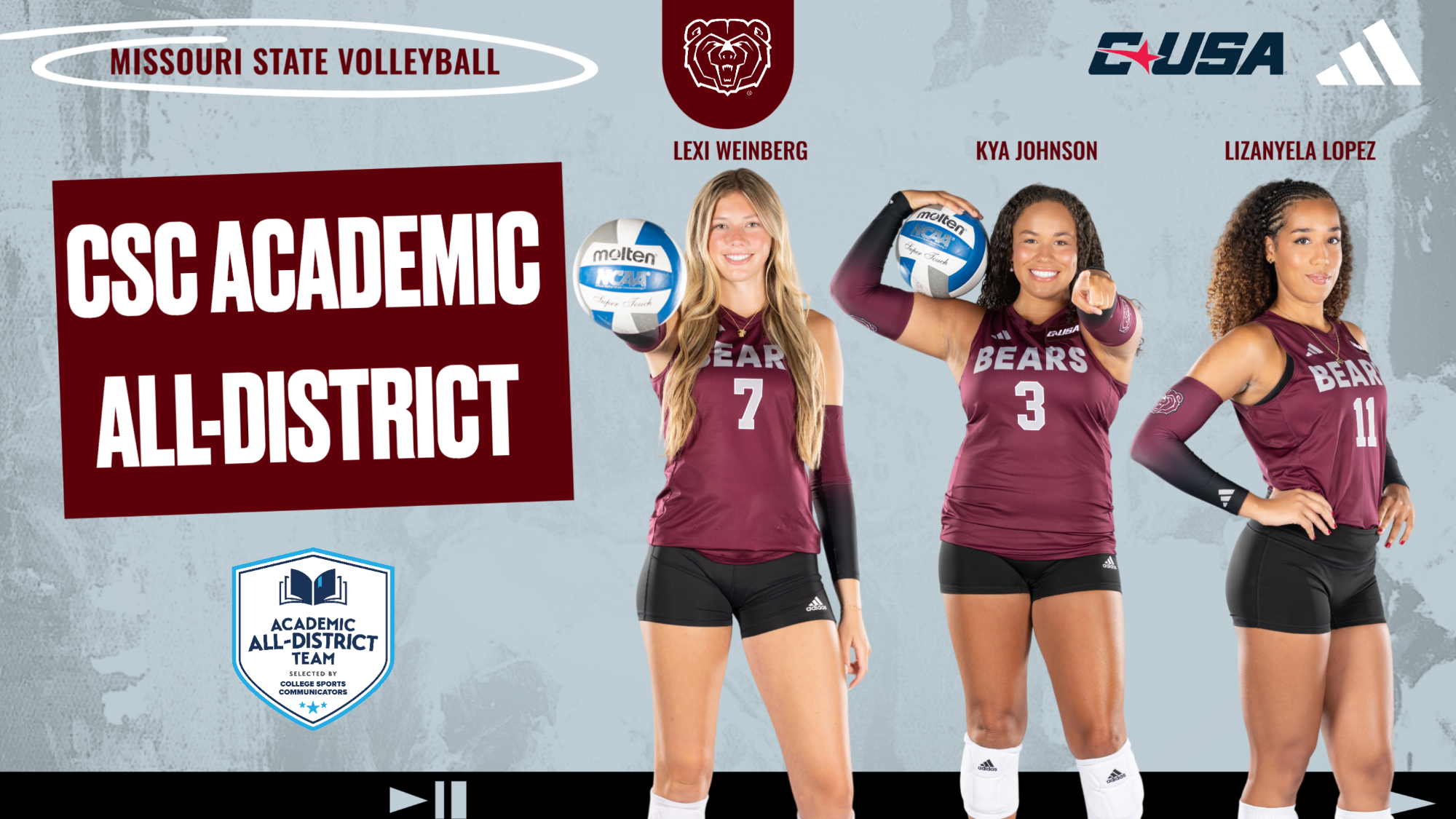 2025 CSC Academic All-District volleyball