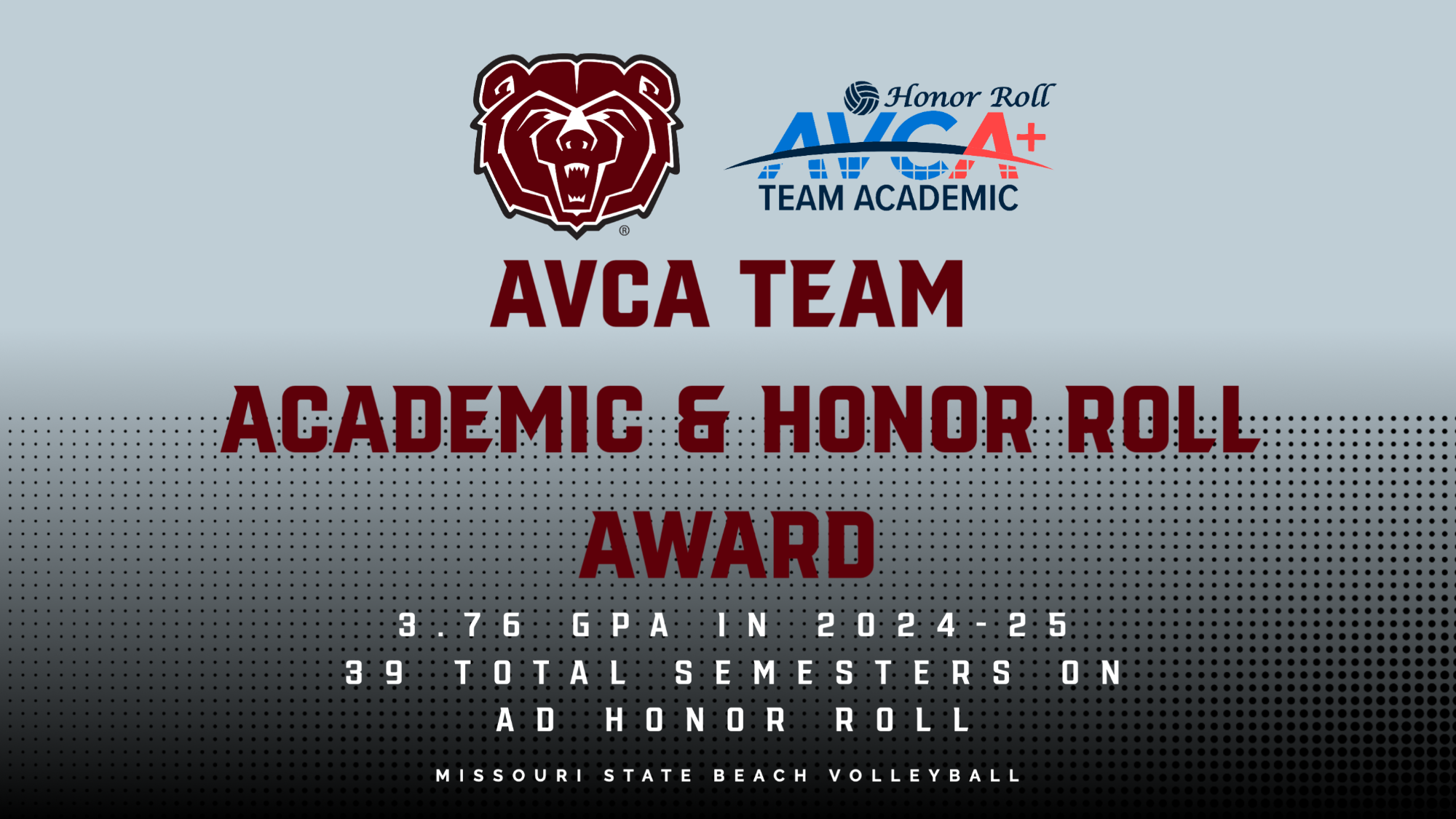 Beach Volleyball Team Academic Award