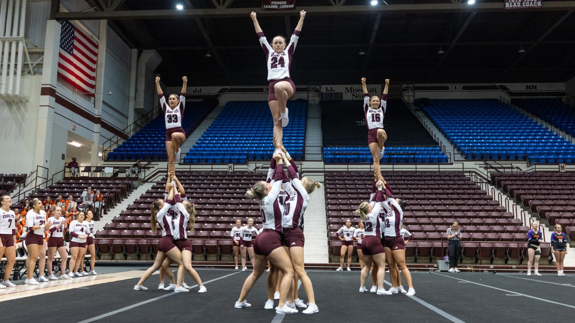 Stunt Competition on February 6, 2026. Jesse Scheve/Missouri State University