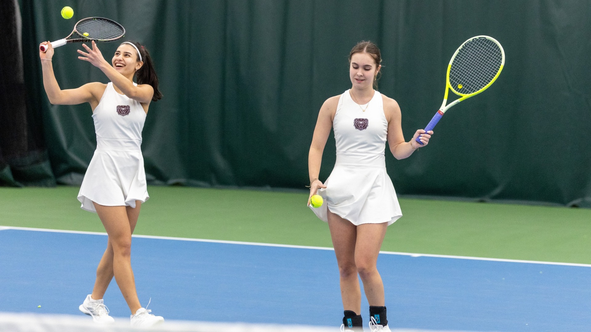 Women’s Tennis  vs. Kansas City February 21, 2026. Jesse Scheve/Missouri State University