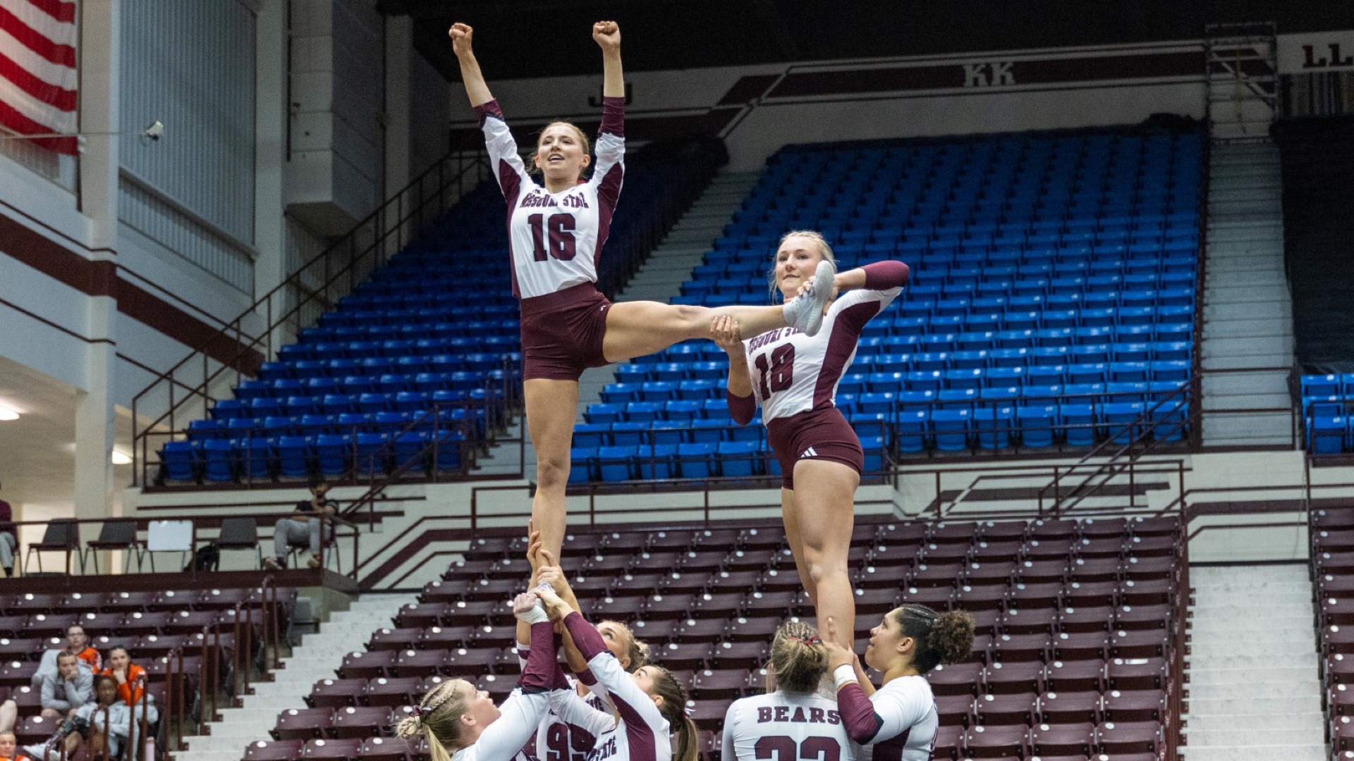 Stunt Competition on February 6, 2026. Jesse Scheve/Missouri State University