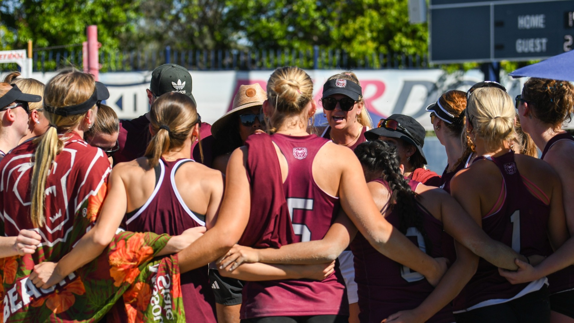 Beach Huddle Pic at Arizona