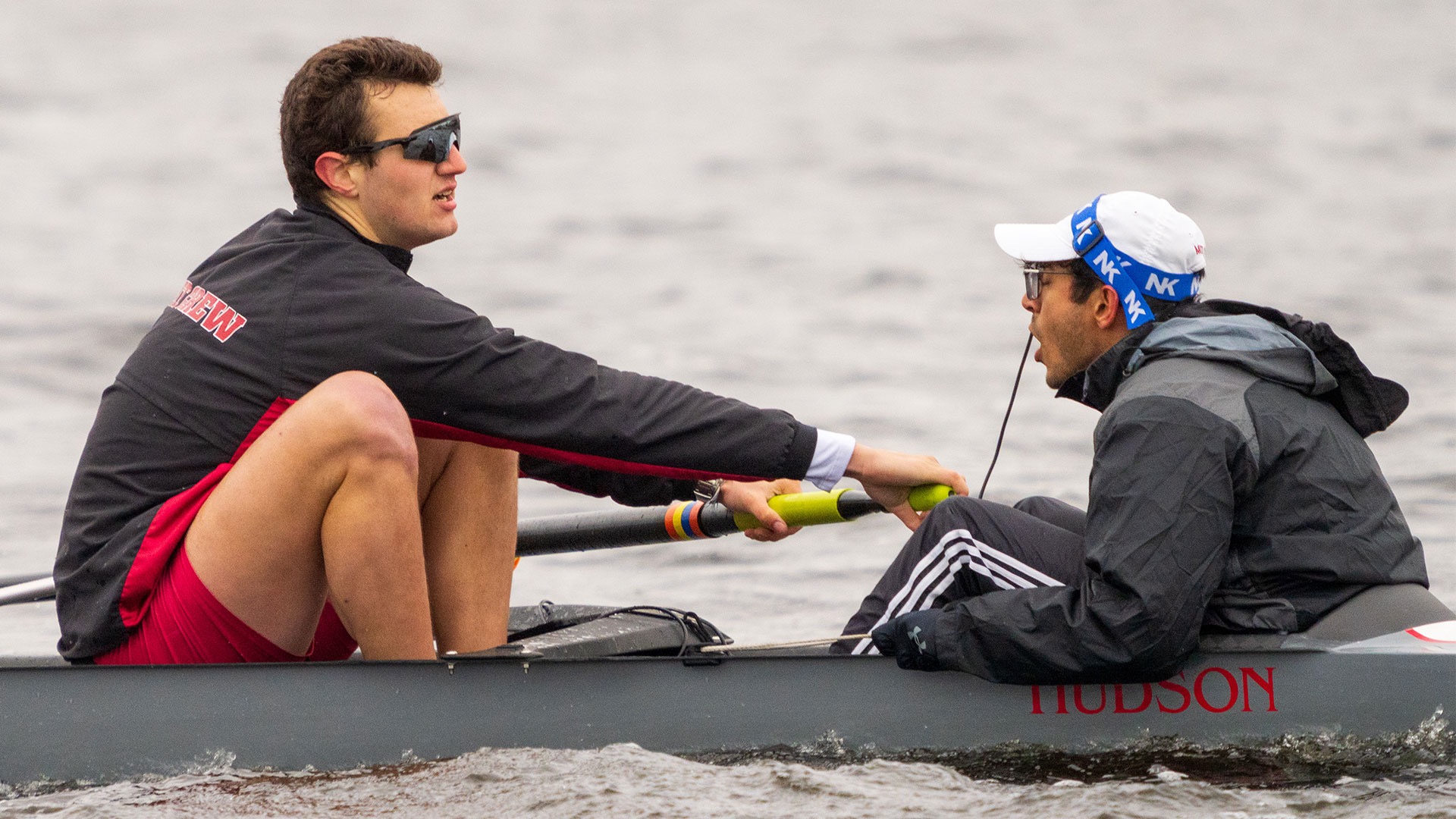 C. Arnav Aggarwal, 8. Sam Dowd rowing for MIT