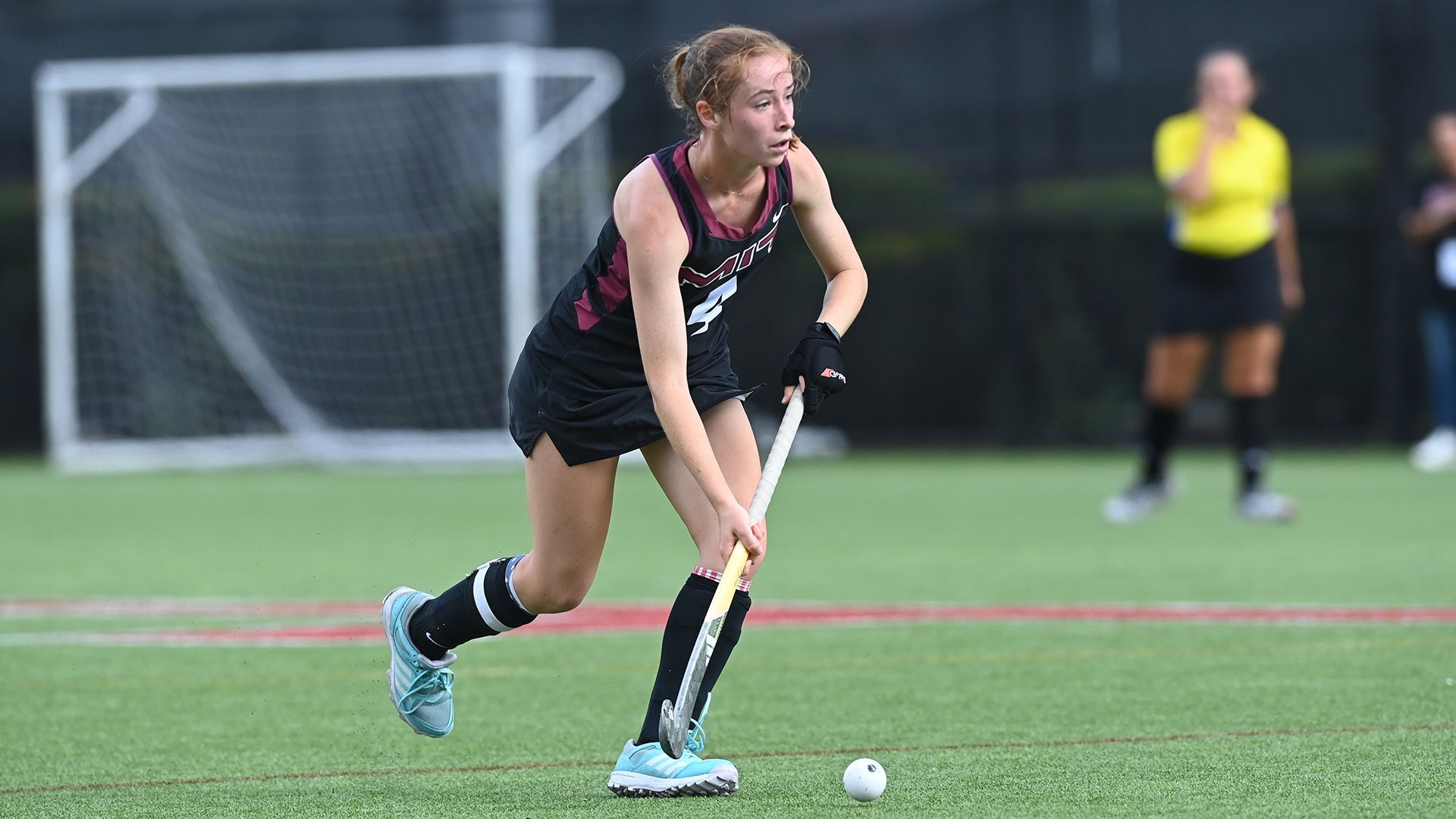 Bailey McIntyre looking down the field