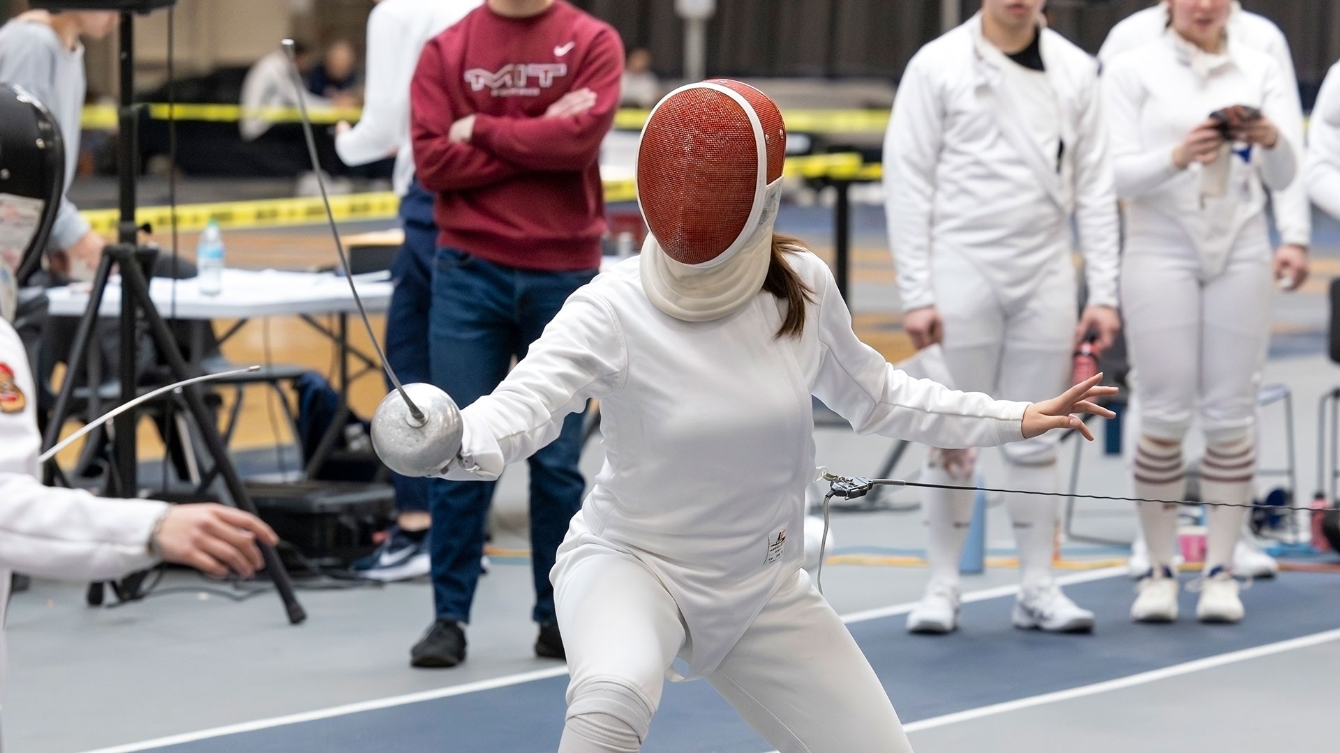 Priscilla Leang moving towards her opponent