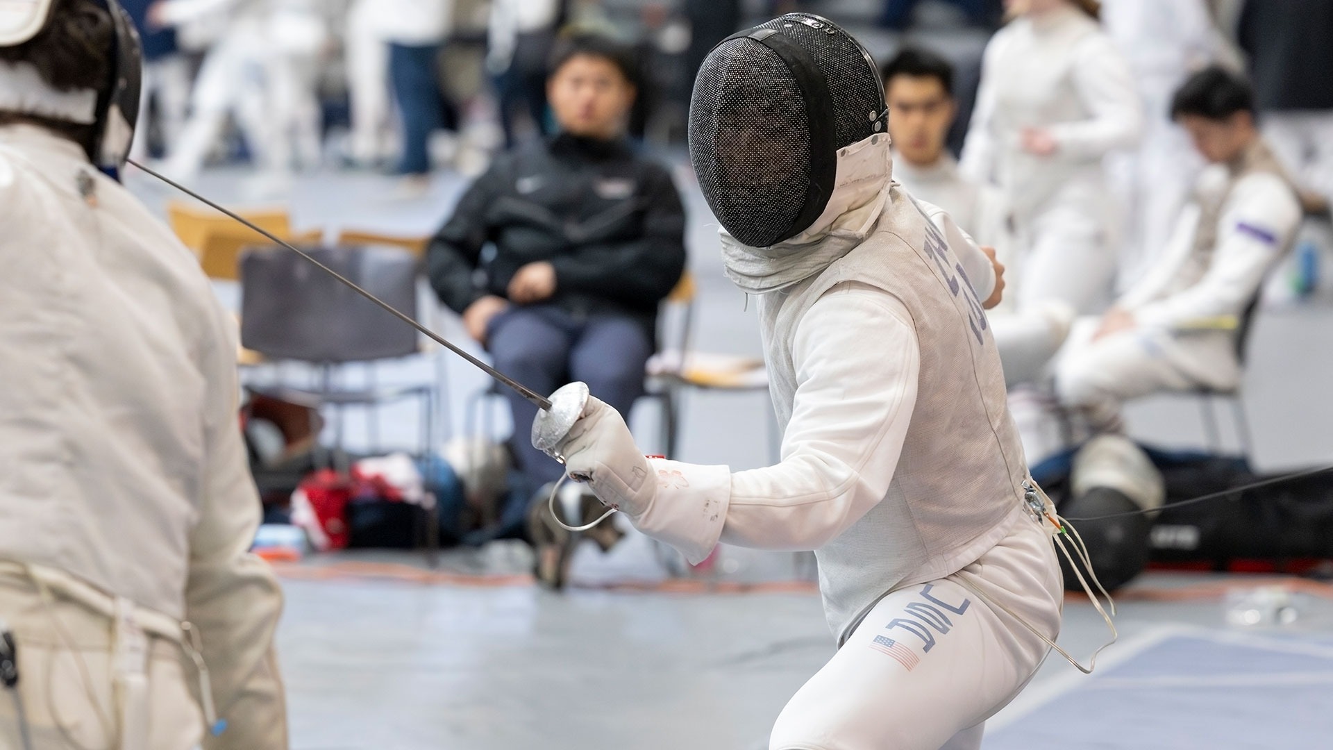 Andy Zhang moving towards his opponent