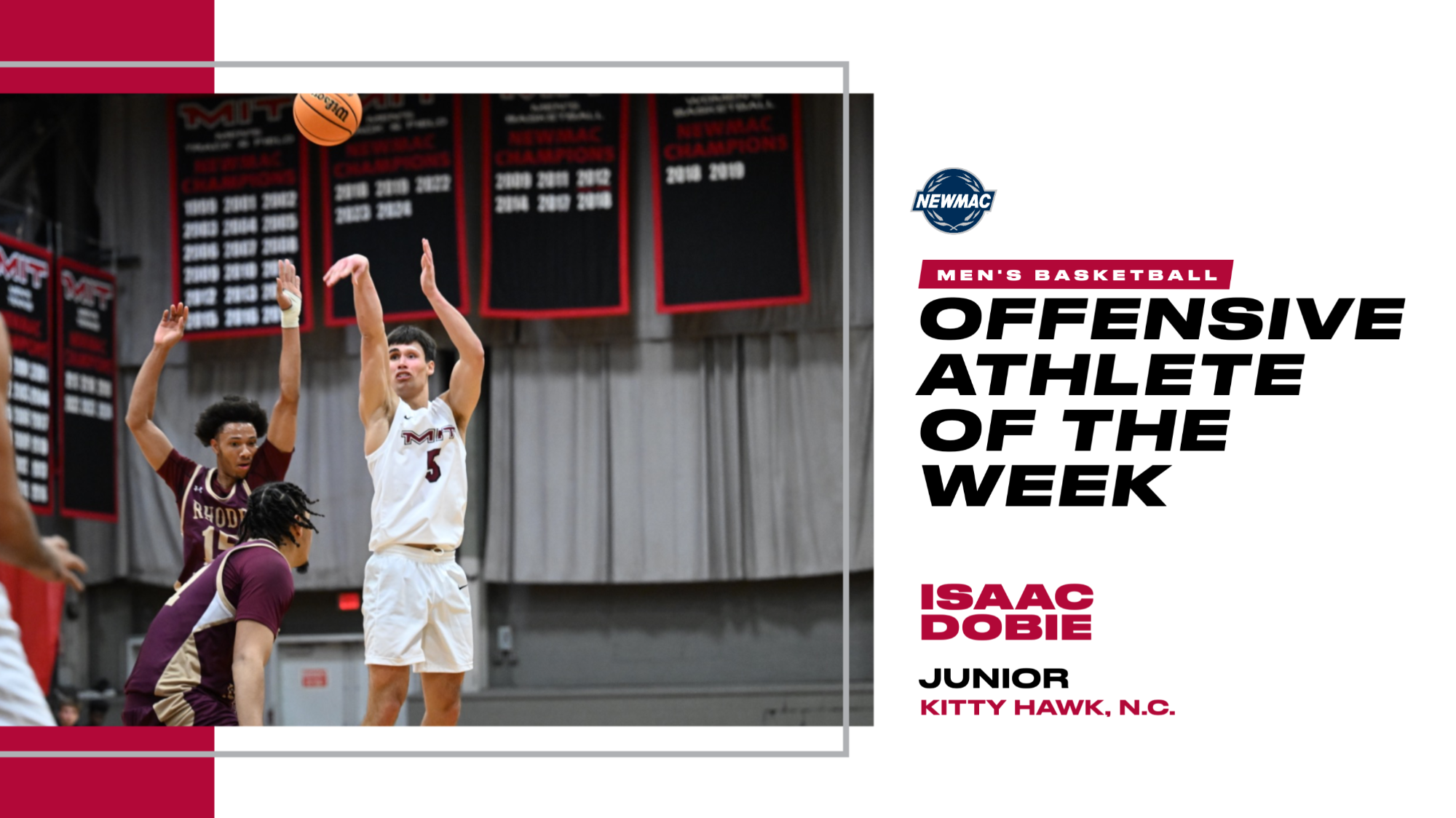 Isaac DObie NEWMAC Athlete of the Week