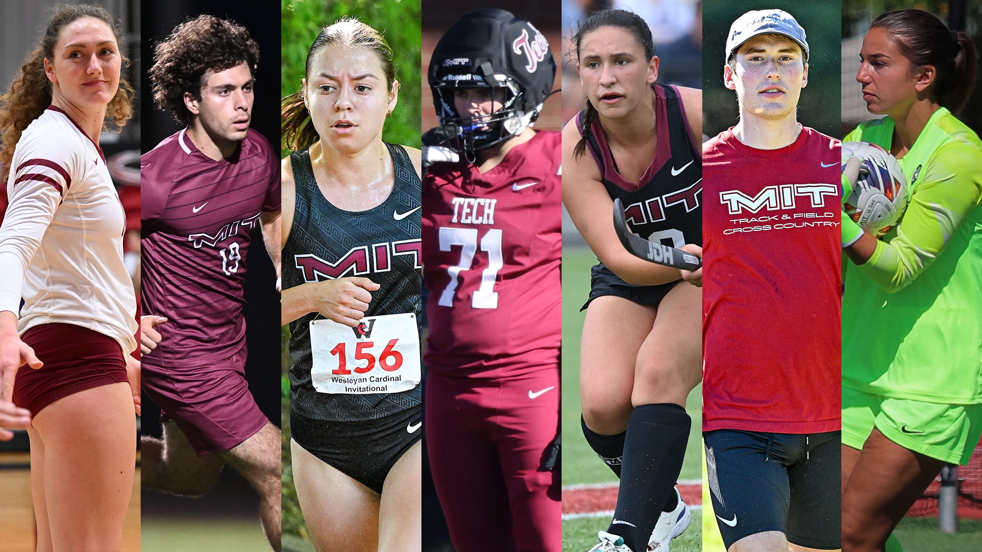 MIT student-athlete representatives on the NEWMAC Fall Sportsmanship Team