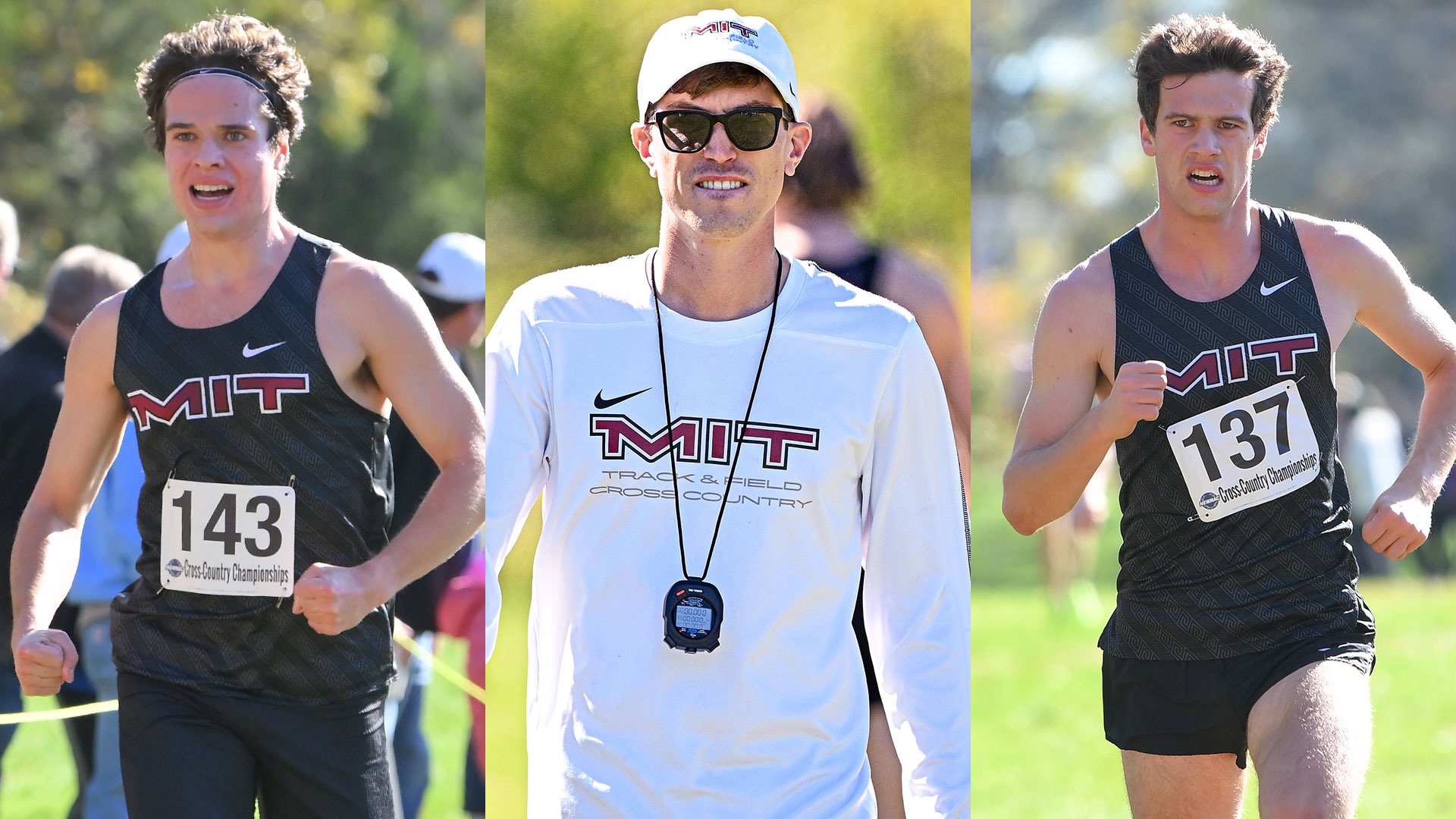 Tim Neumann, Riley Macon and Sam Hansen action shots