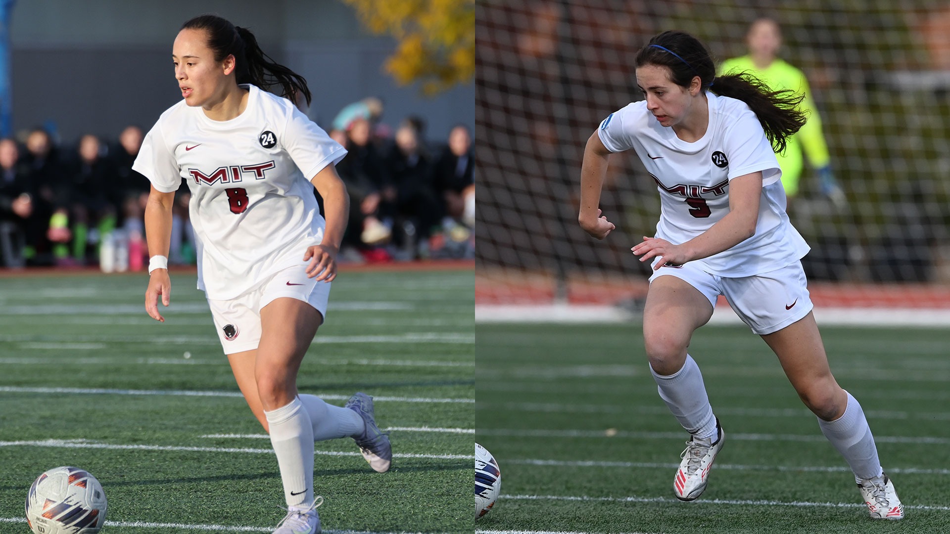 Action shots of Natalie Barnouw and Maddie Seebeck